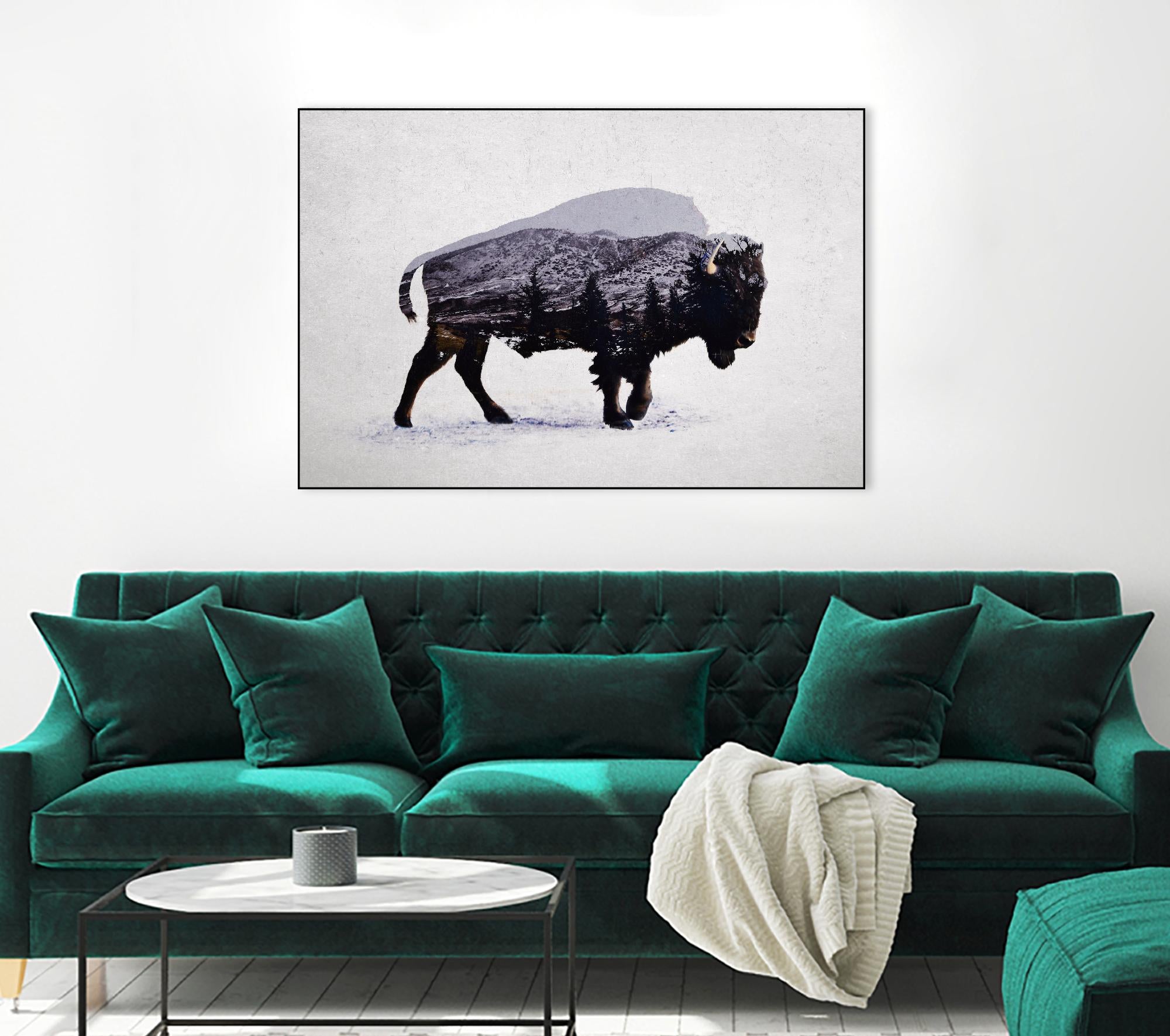 The American Bison by Davies Babies on GIANT ART - white animals