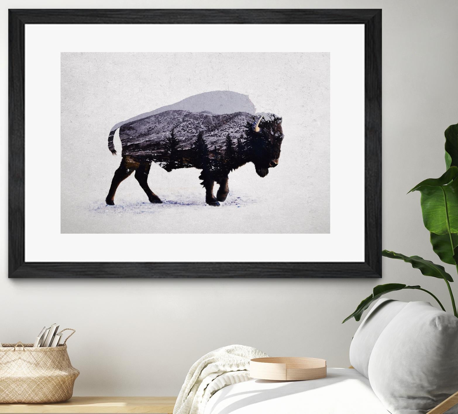 The American Bison by Davies Babies on GIANT ART - white animals