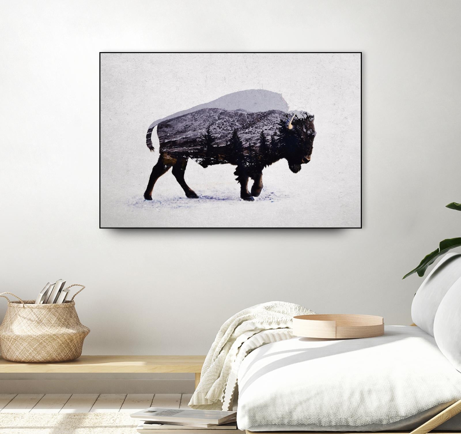 The American Bison by Davies Babies on GIANT ART - white animals