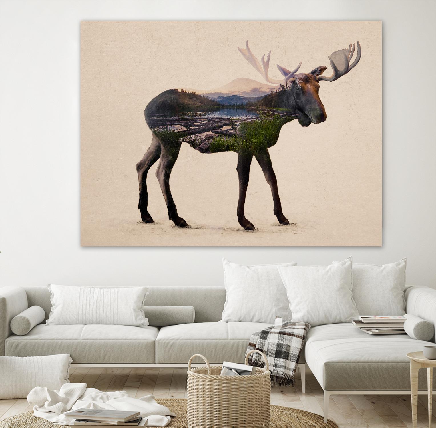The Alaskan Bull Moose by Davies Babies on GIANT ART - multicolor animals; contemporary