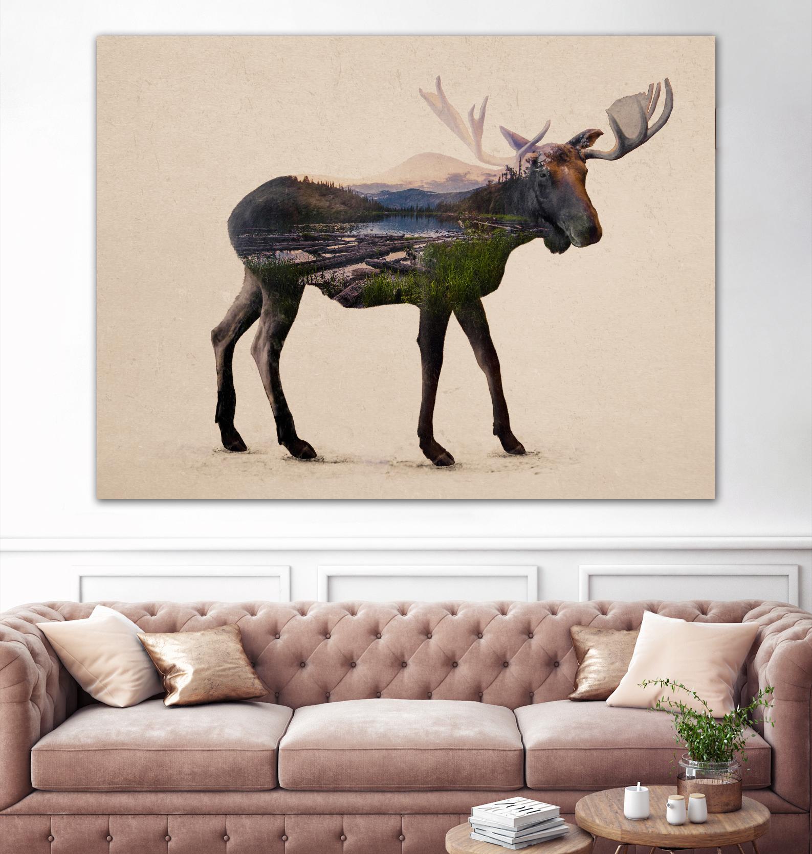 The Alaskan Bull Moose by Davies Babies on GIANT ART - multicolor animals; contemporary