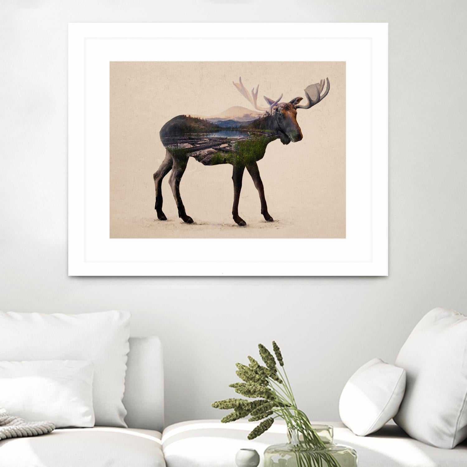 The Alaskan Bull Moose by Davies Babies on GIANT ART - multicolor animals; contemporary