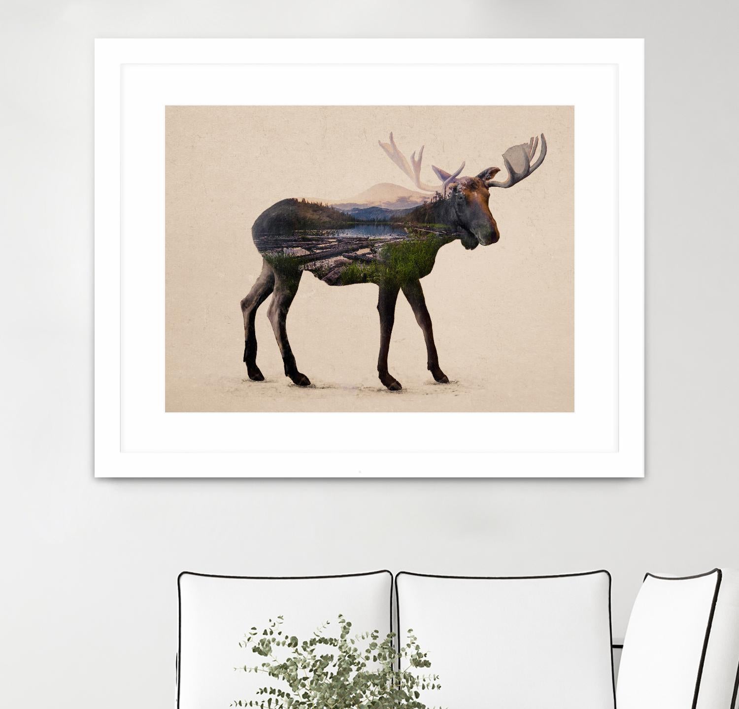 The Alaskan Bull Moose by Davies Babies on GIANT ART - multicolor animals; contemporary