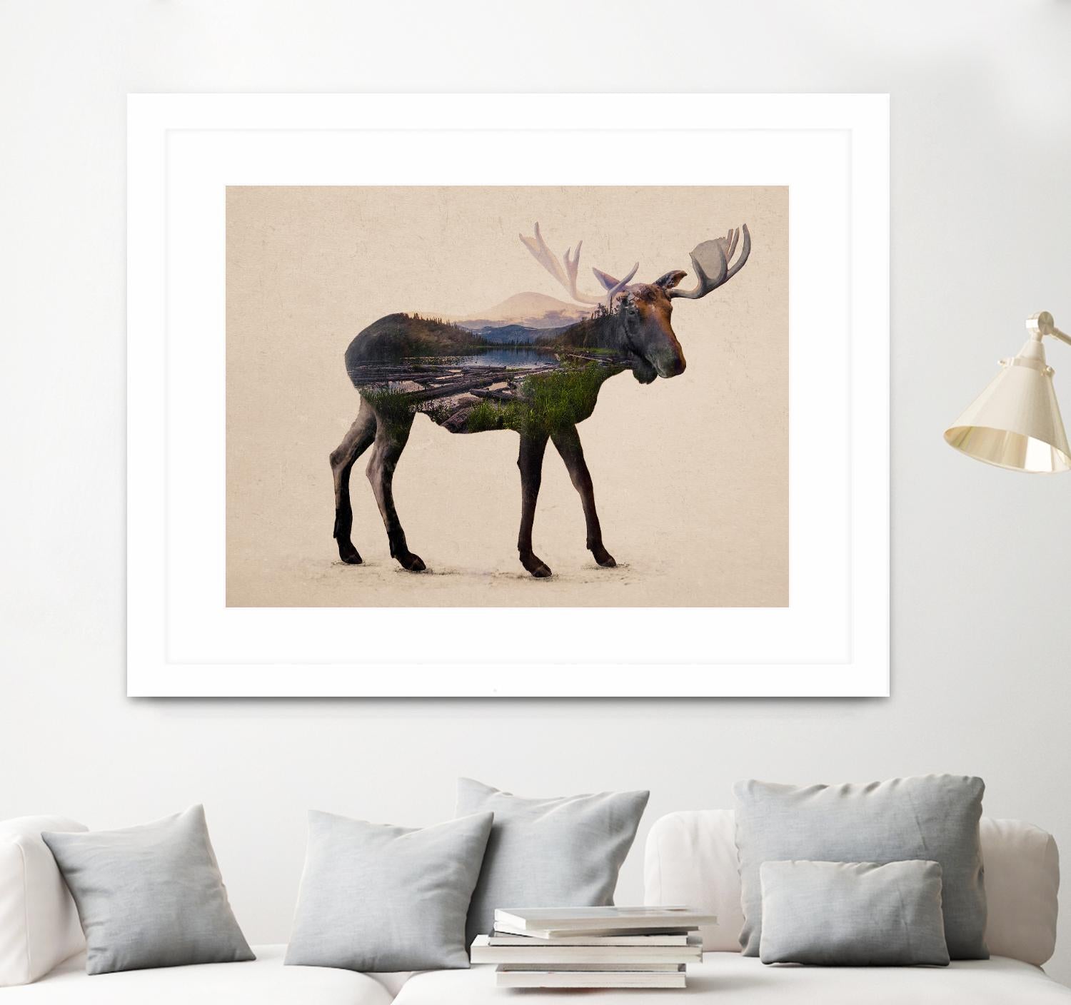 The Alaskan Bull Moose by Davies Babies on GIANT ART - multicolor animals; contemporary
