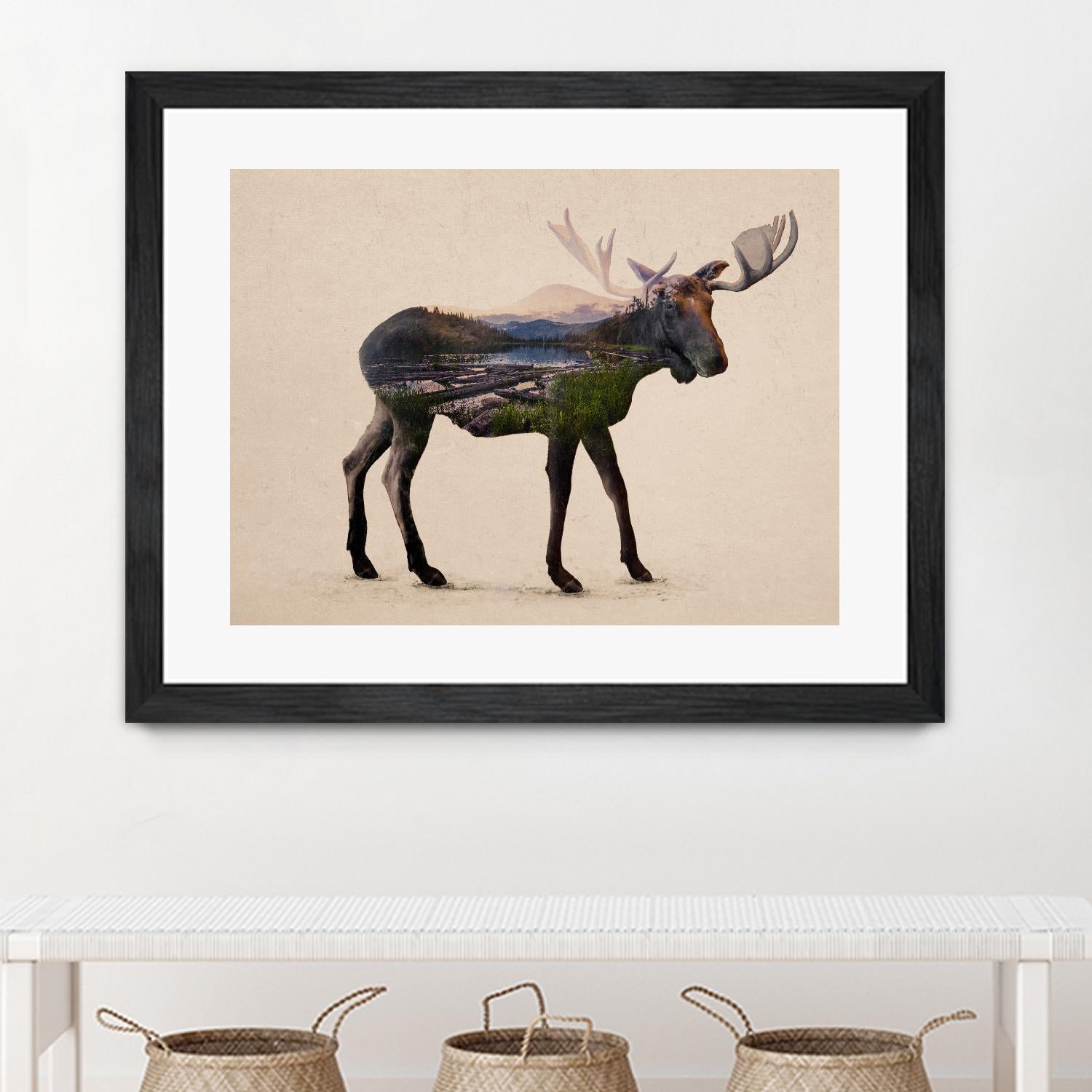 The Alaskan Bull Moose by Davies Babies on GIANT ART - multicolor animals; contemporary