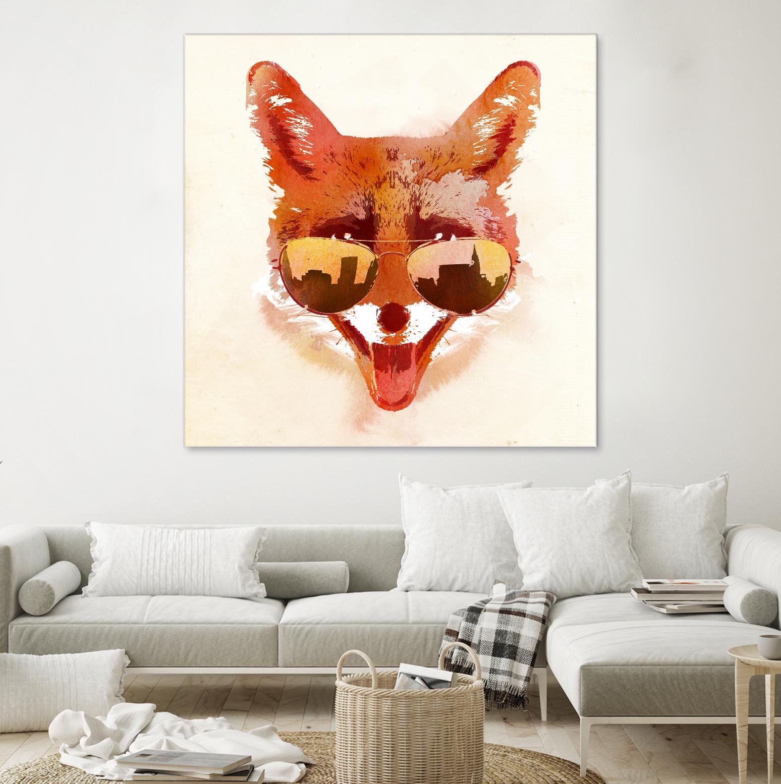 Big Town Fox by Robert Farkas on GIANT ART - beige animals