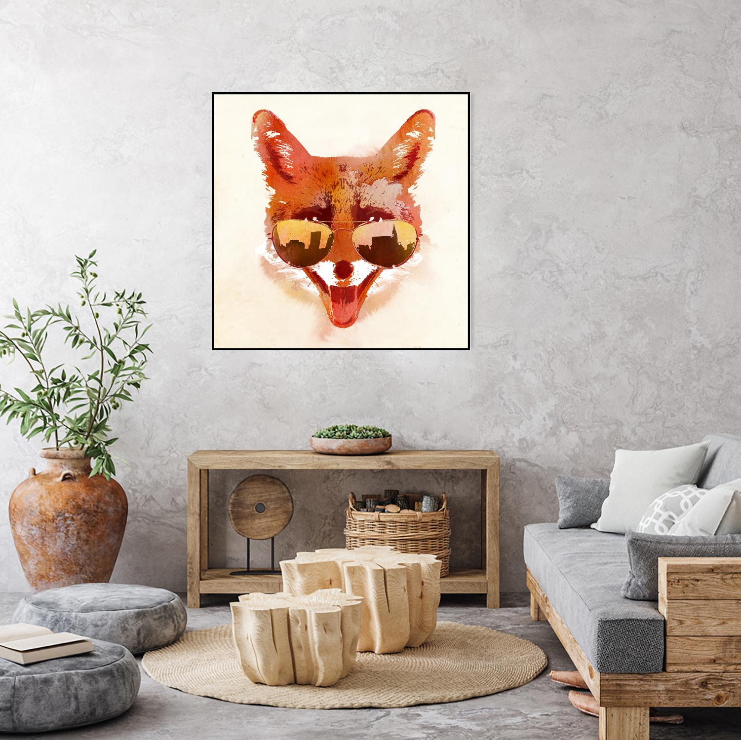 Big Town Fox by Robert Farkas on GIANT ART - beige animals