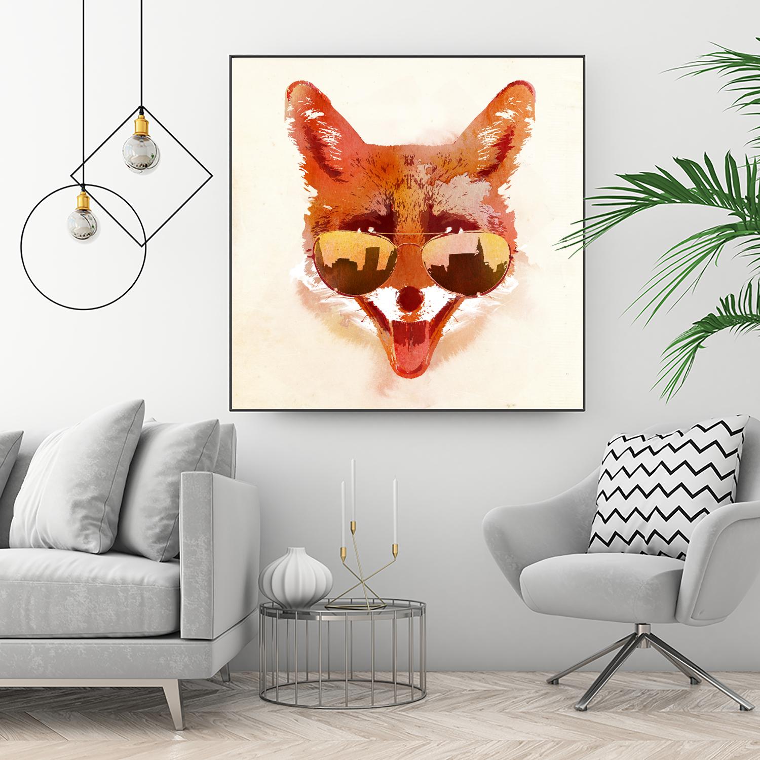 Big Town Fox by Robert Farkas on GIANT ART - beige animals