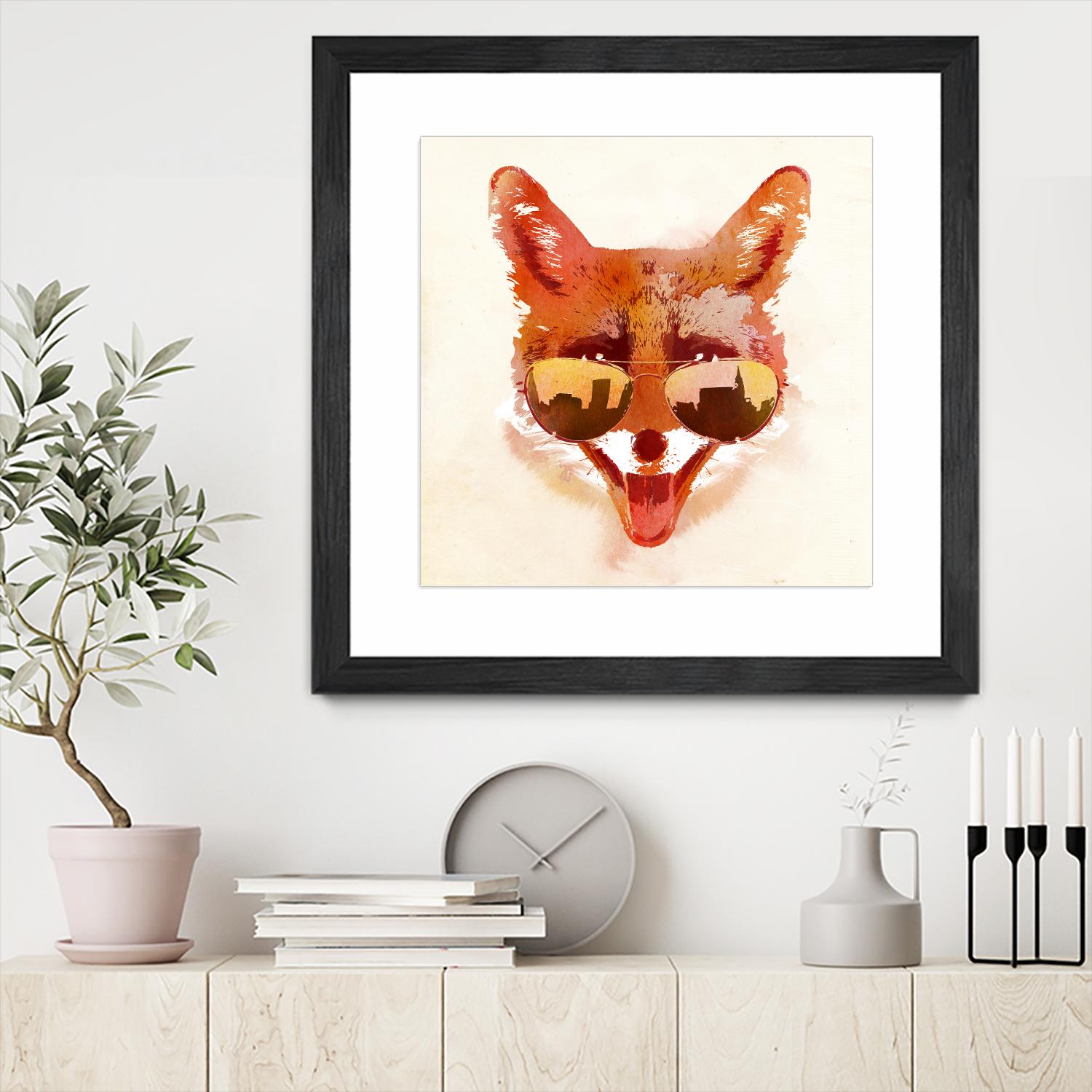 Big Town Fox by Robert Farkas on GIANT ART - beige animals
