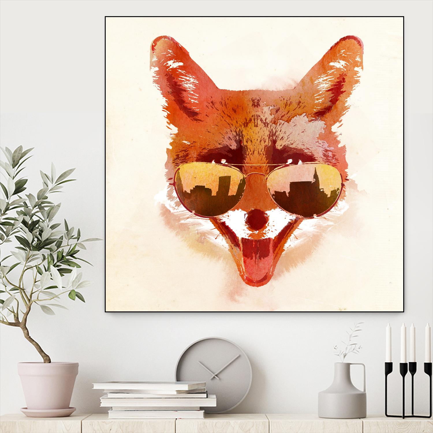 Big Town Fox by Robert Farkas on GIANT ART - beige animals