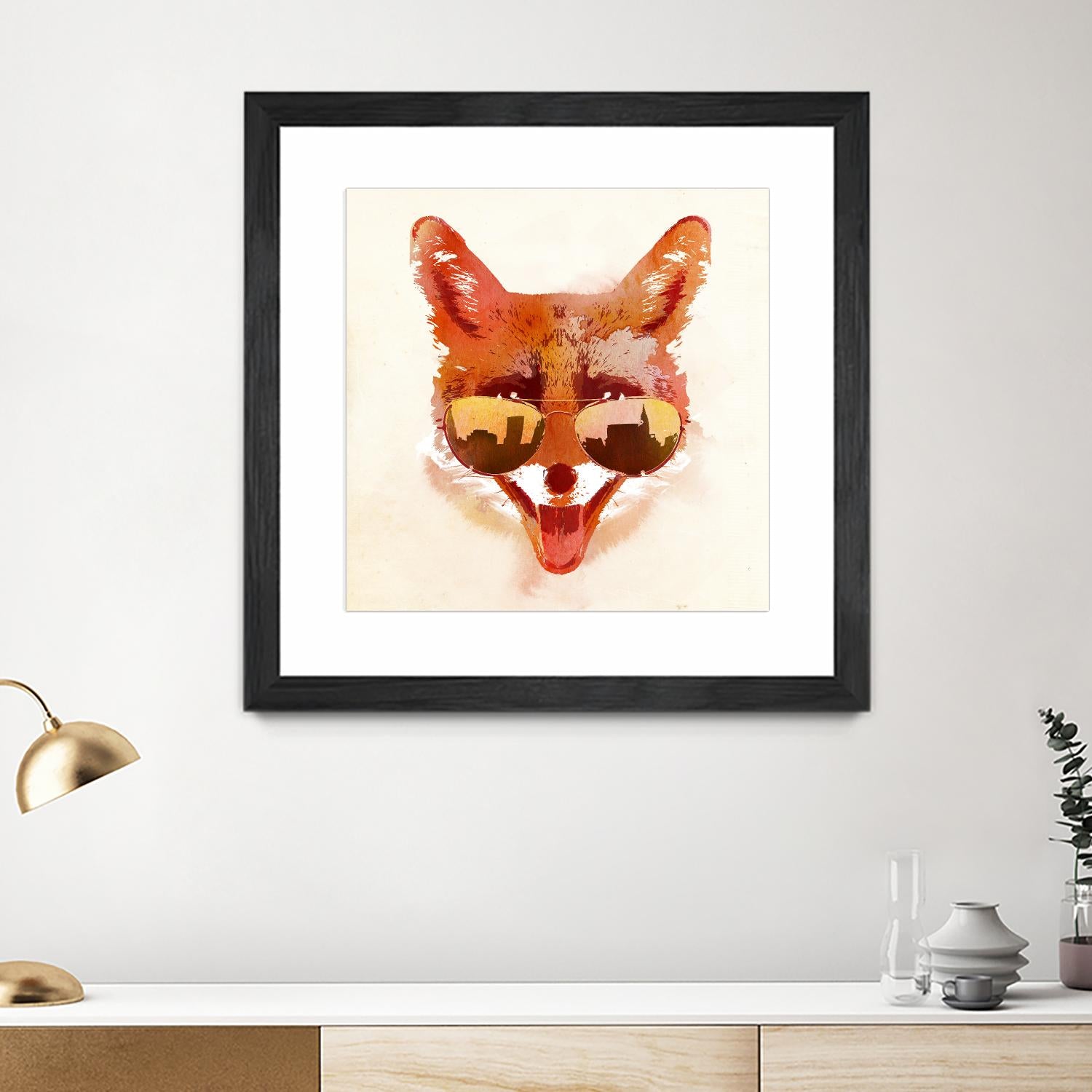 Big Town Fox by Robert Farkas on GIANT ART - beige animals