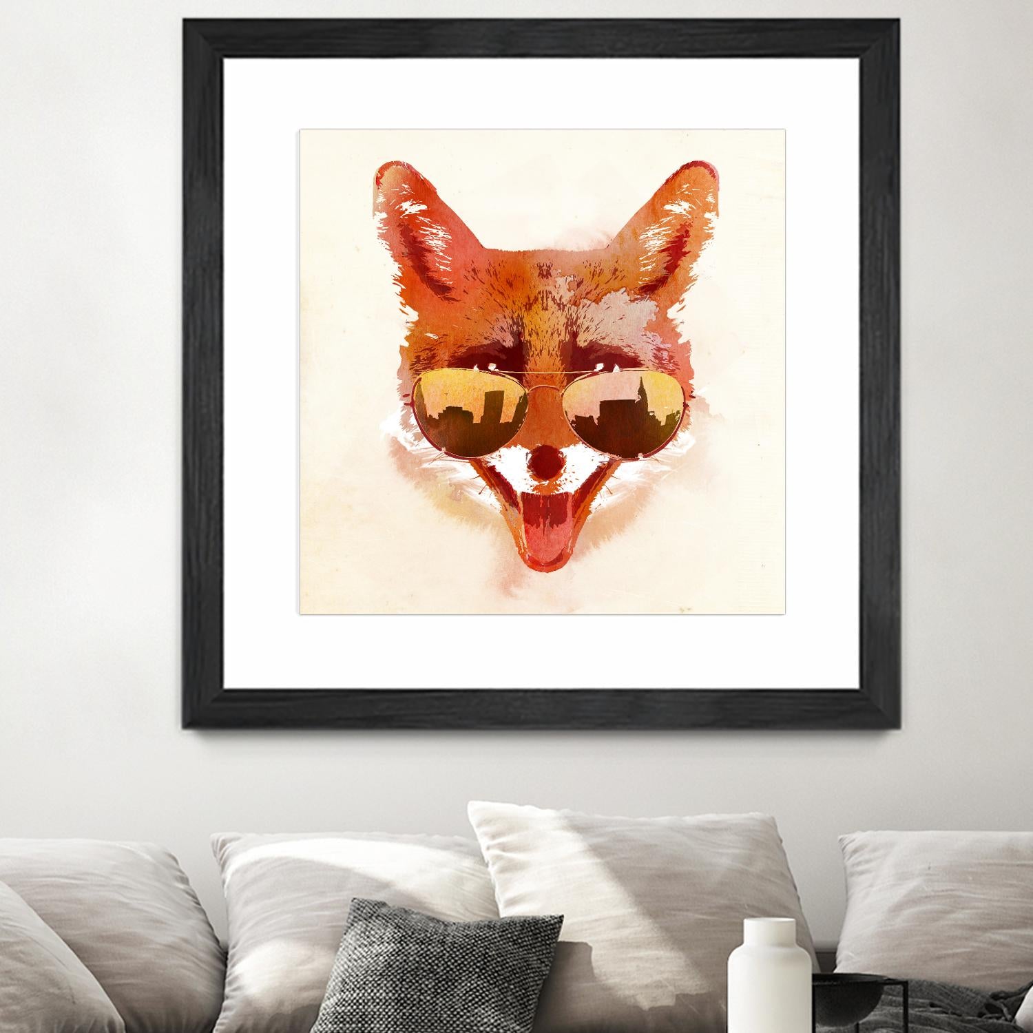 Big Town Fox by Robert Farkas on GIANT ART - beige animals