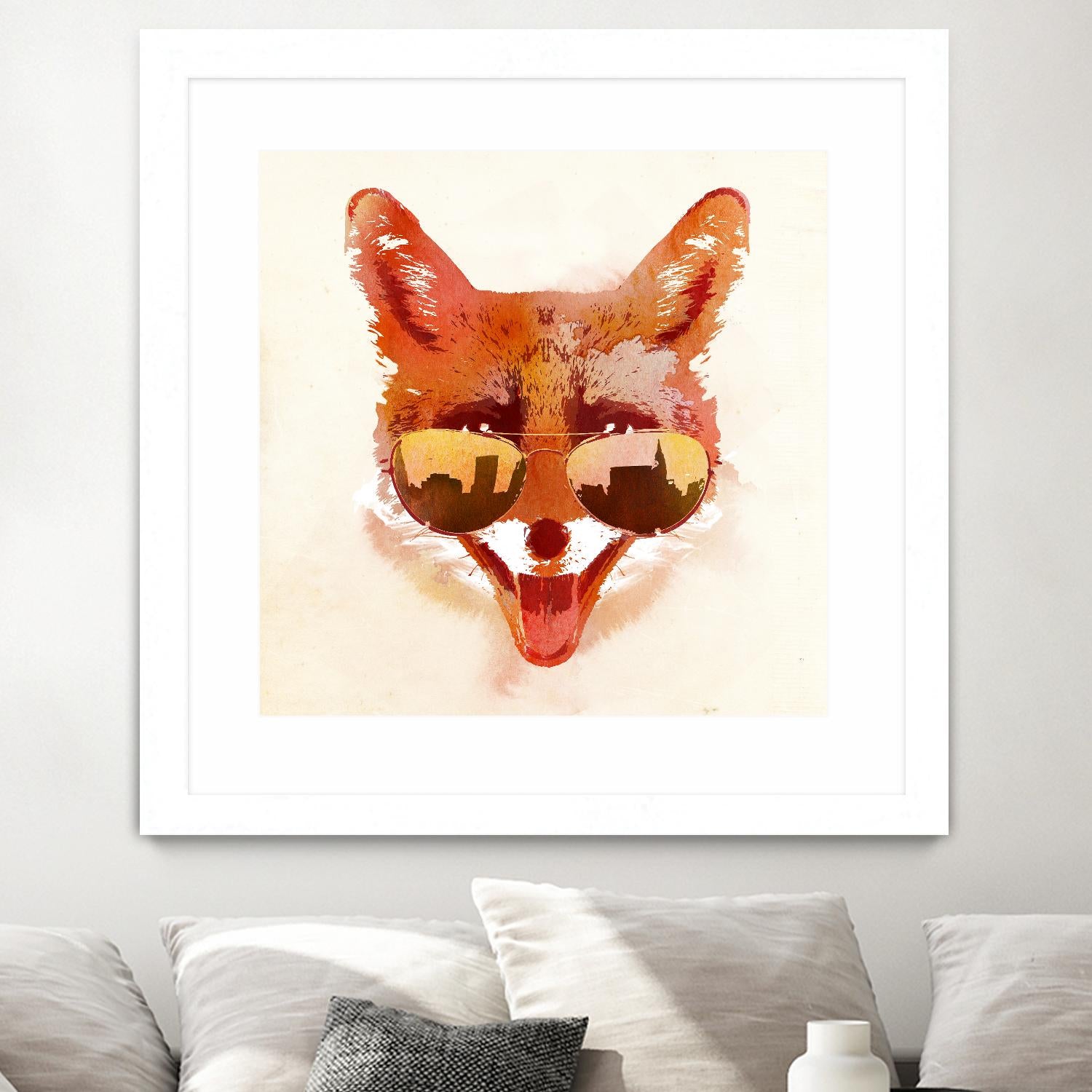 Big Town Fox by Robert Farkas on GIANT ART - beige animals
