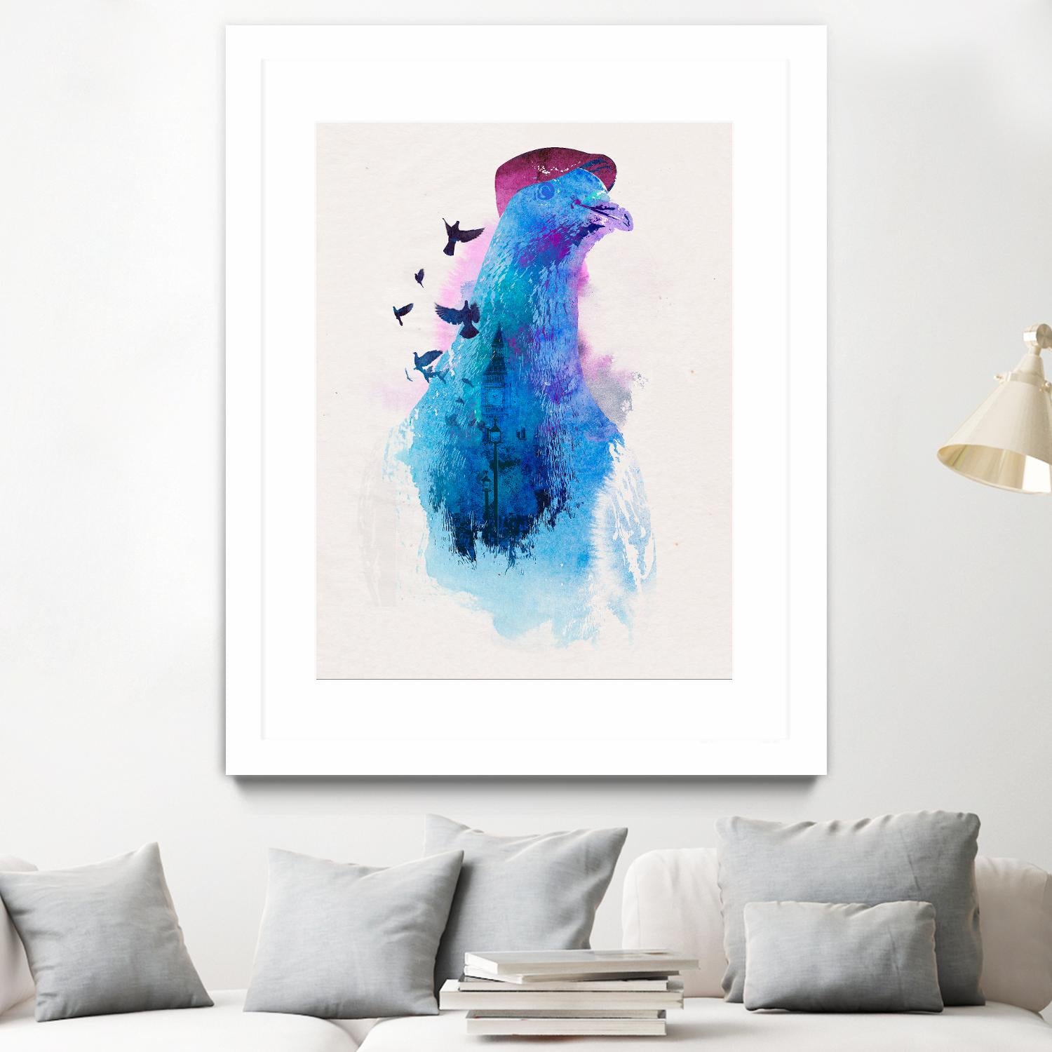 Everybody Flies to London by Robert Farkas on GIANT ART - pink animals