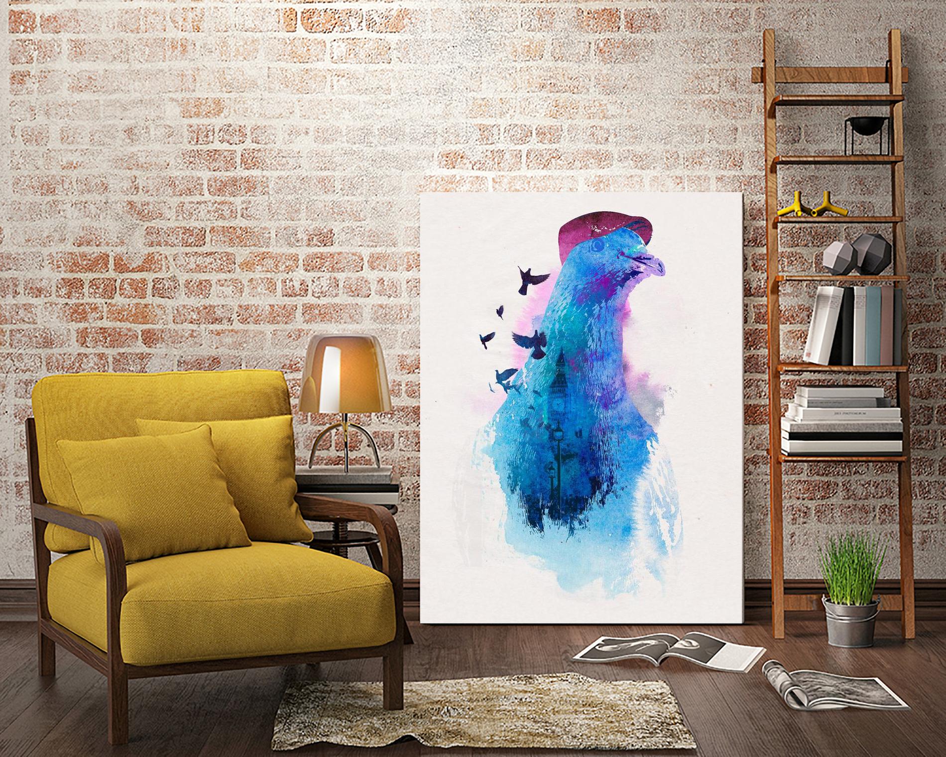 Everybody Flies to London by Robert Farkas on GIANT ART - pink animals