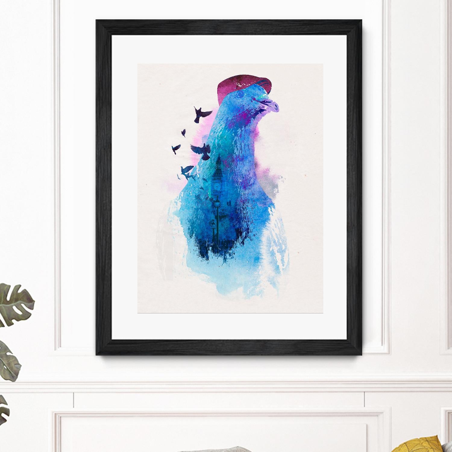 Everybody Flies to London by Robert Farkas on GIANT ART - pink animals