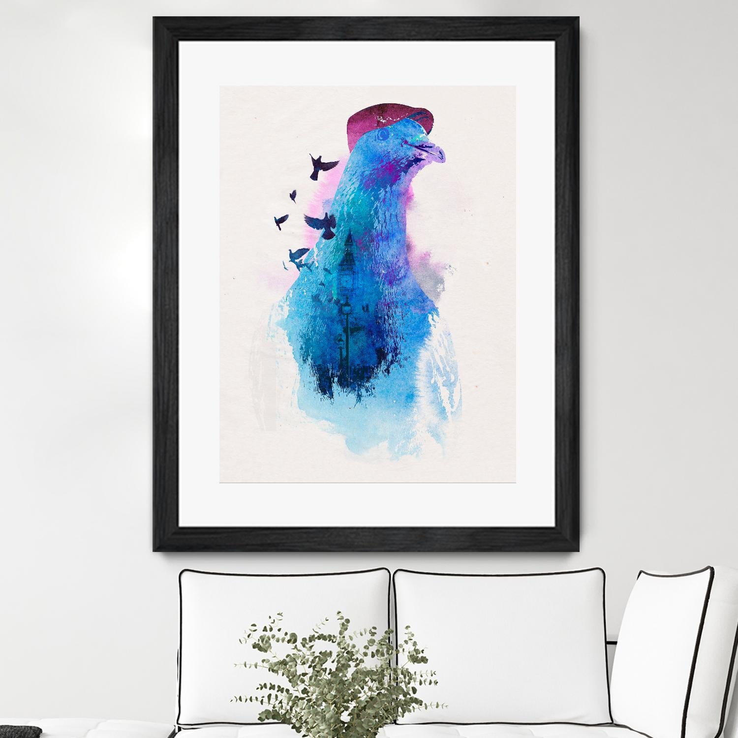 Everybody Flies to London by Robert Farkas on GIANT ART - pink animals