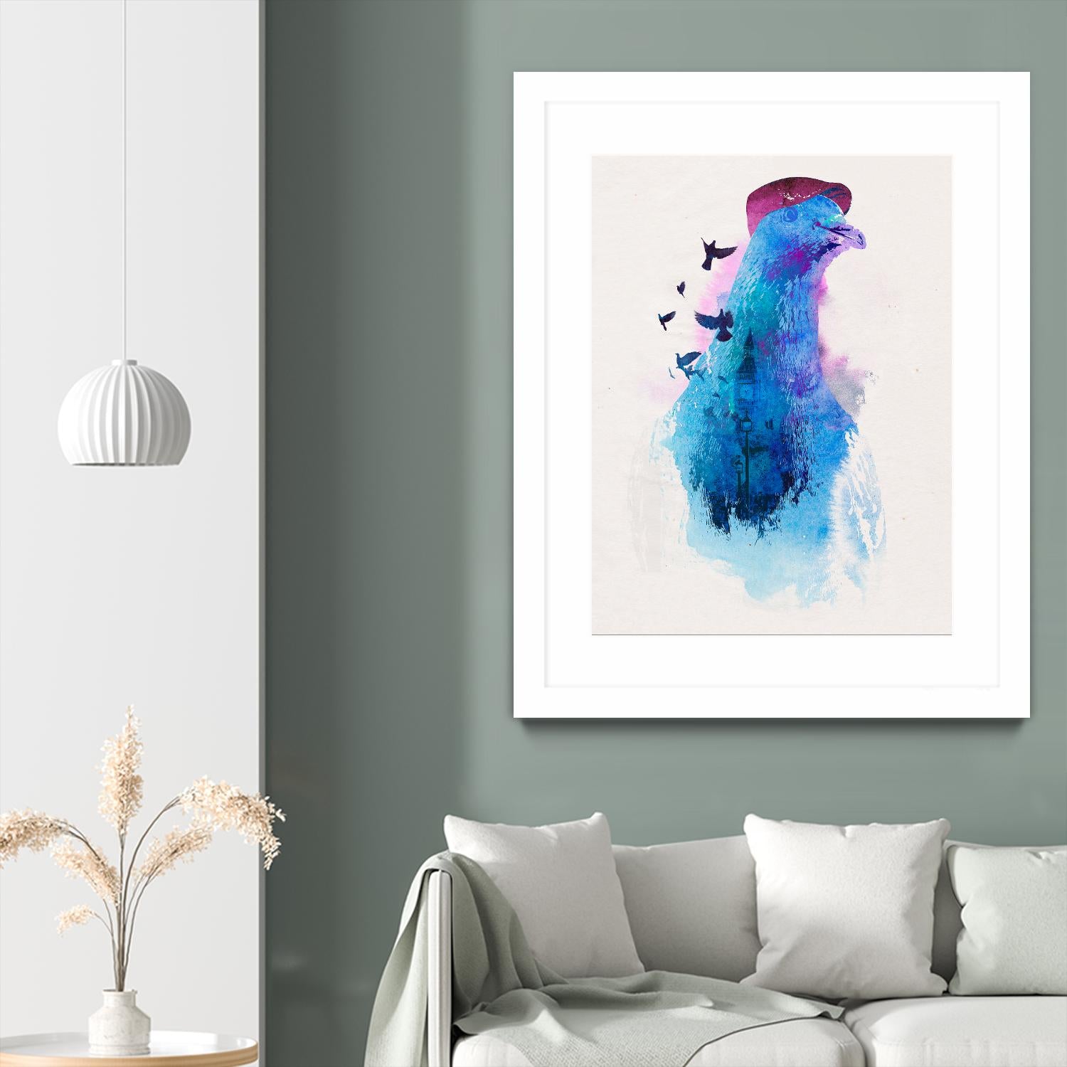 Everybody Flies to London by Robert Farkas on GIANT ART - pink animals