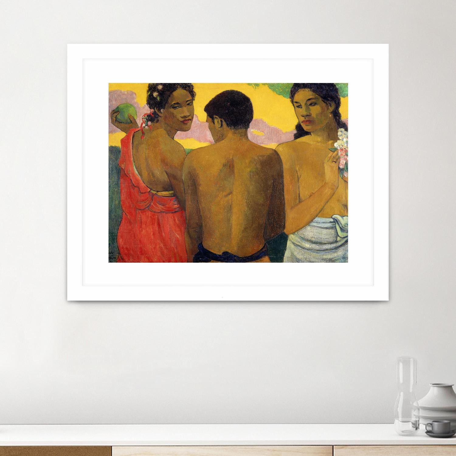 Three Tahitians by Paul Gauguin on GIANT ART - multicolor museum; figurative