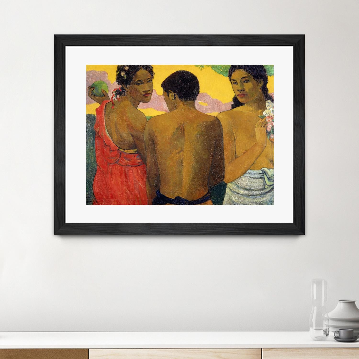 Three Tahitians by Paul Gauguin on GIANT ART - multicolor museum; figurative