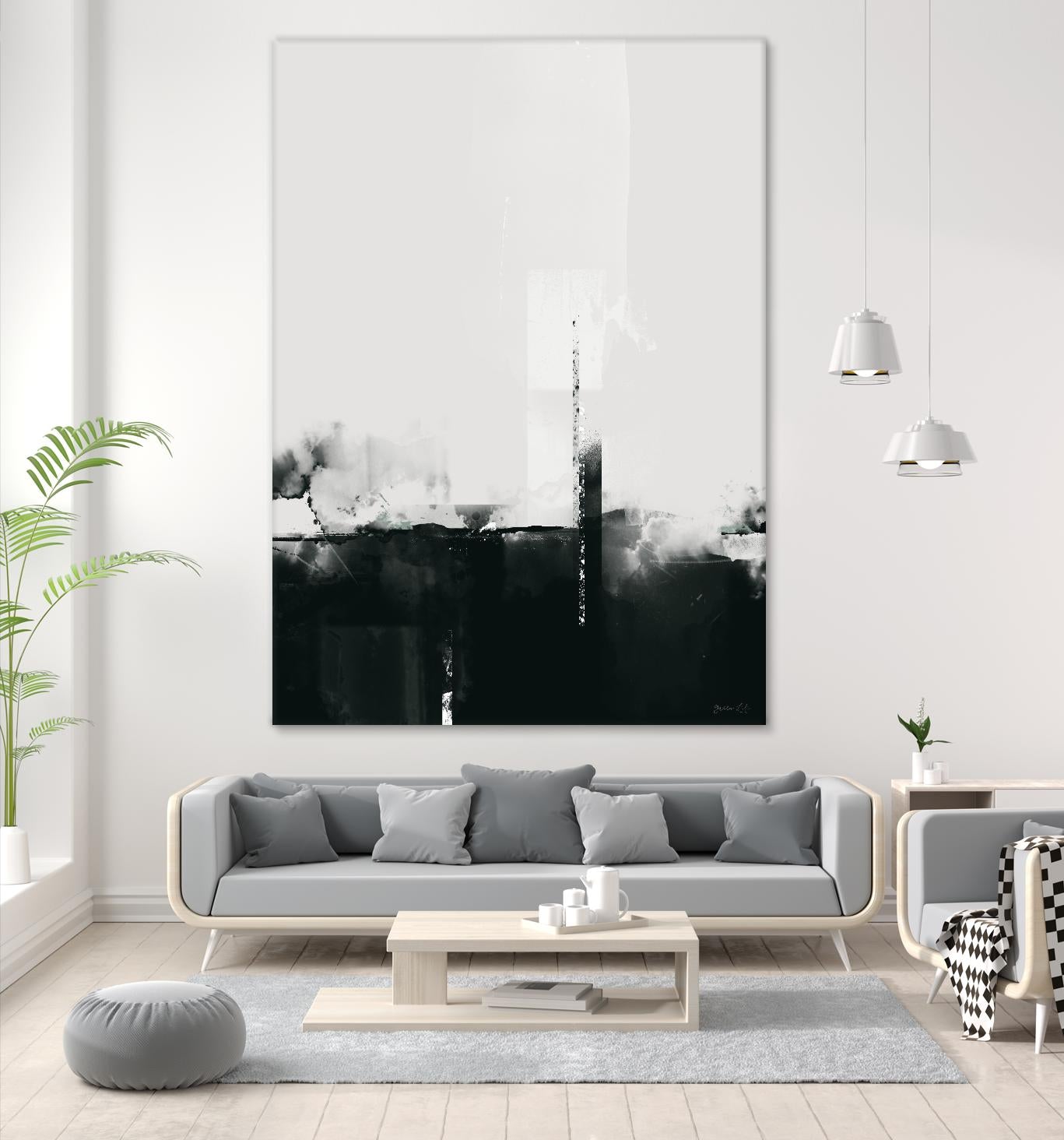 Big Smoke by Green Lili on GIANT ART - white black & white