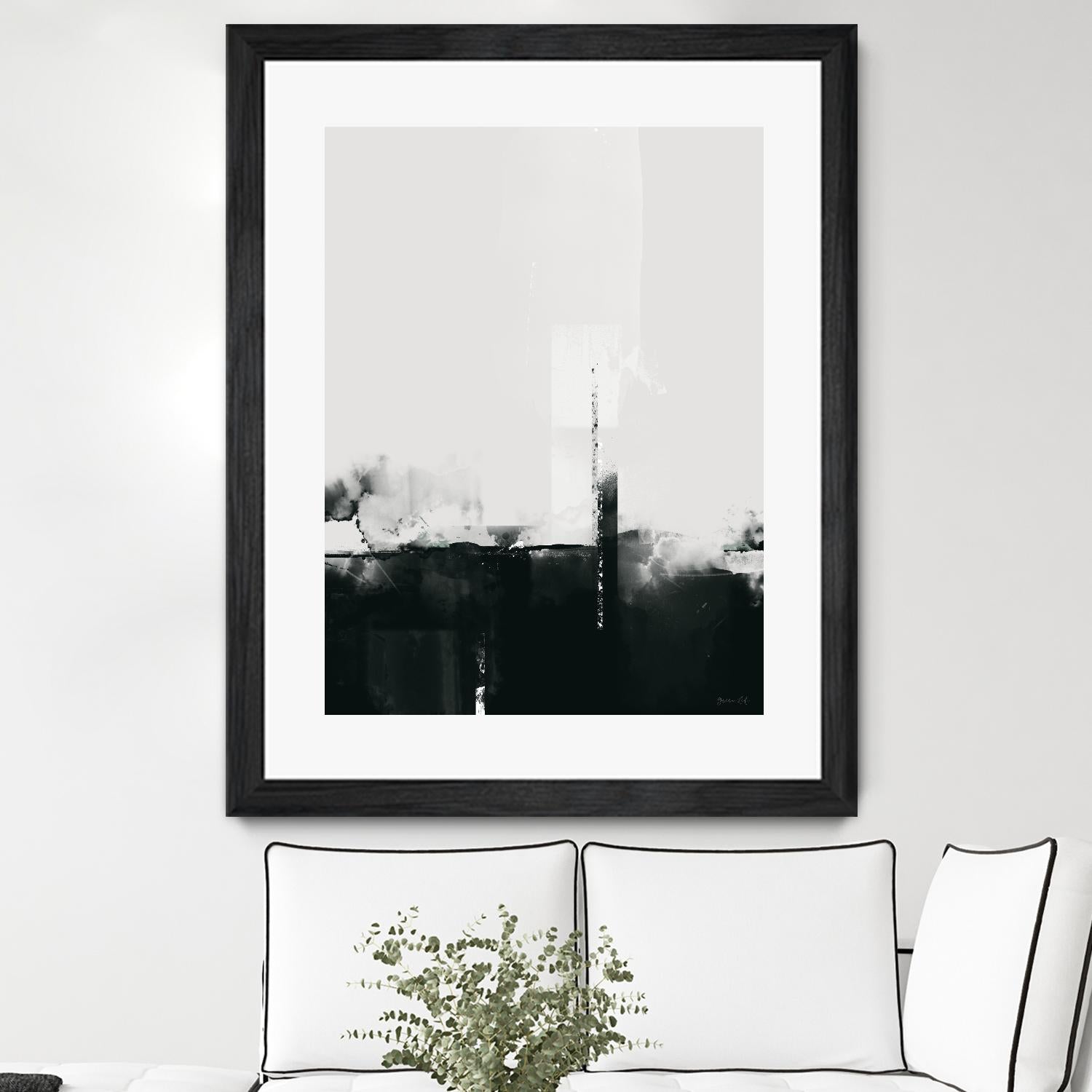 Big Smoke by Green Lili on GIANT ART - white black & white