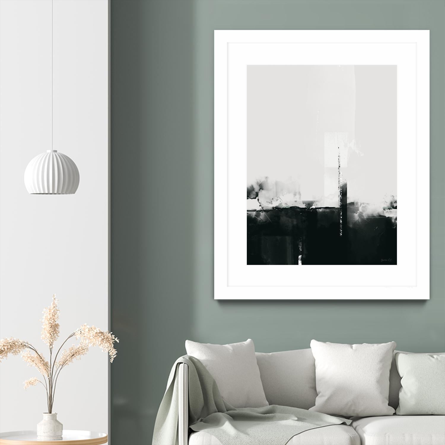 Big Smoke by Green Lili on GIANT ART - white black & white