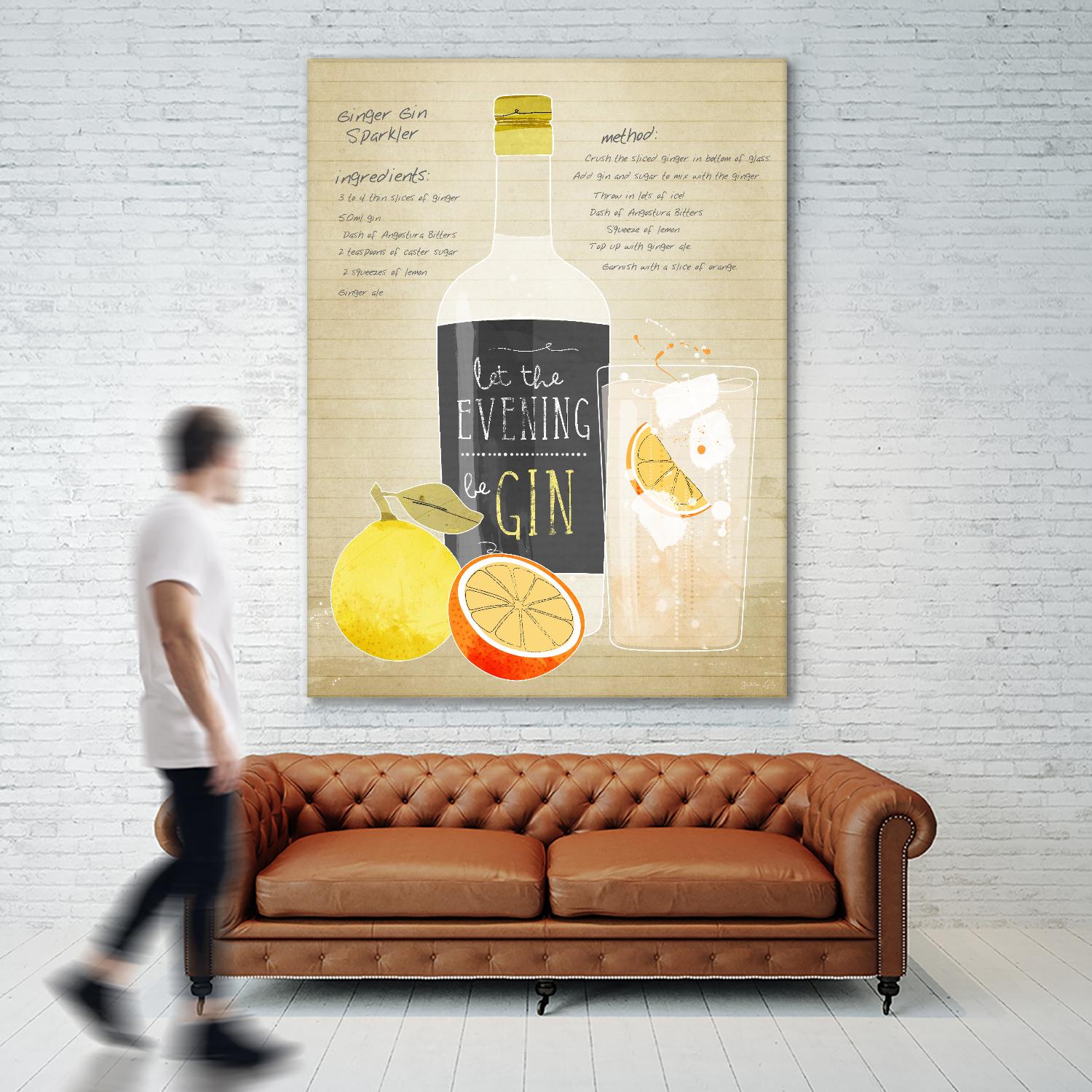 Ginger Gin Sparkler by Green Lili on GIANT ART - multicolor cuisine