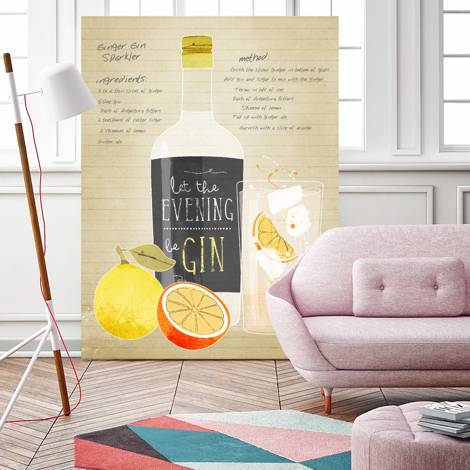 Ginger Gin Sparkler by Green Lili on GIANT ART - multicolor cuisine