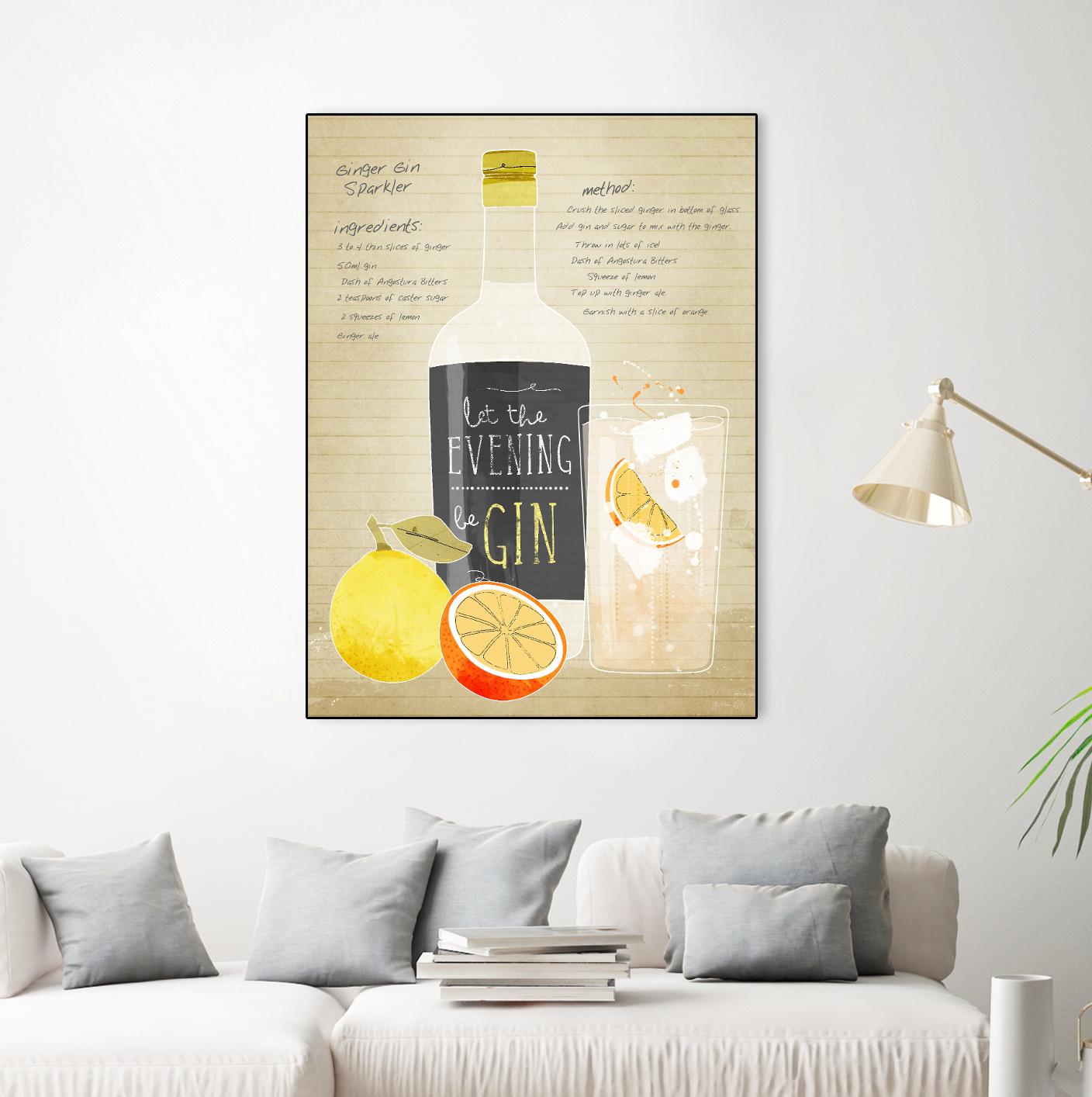 Ginger Gin Sparkler by Green Lili on GIANT ART - multicolor cuisine