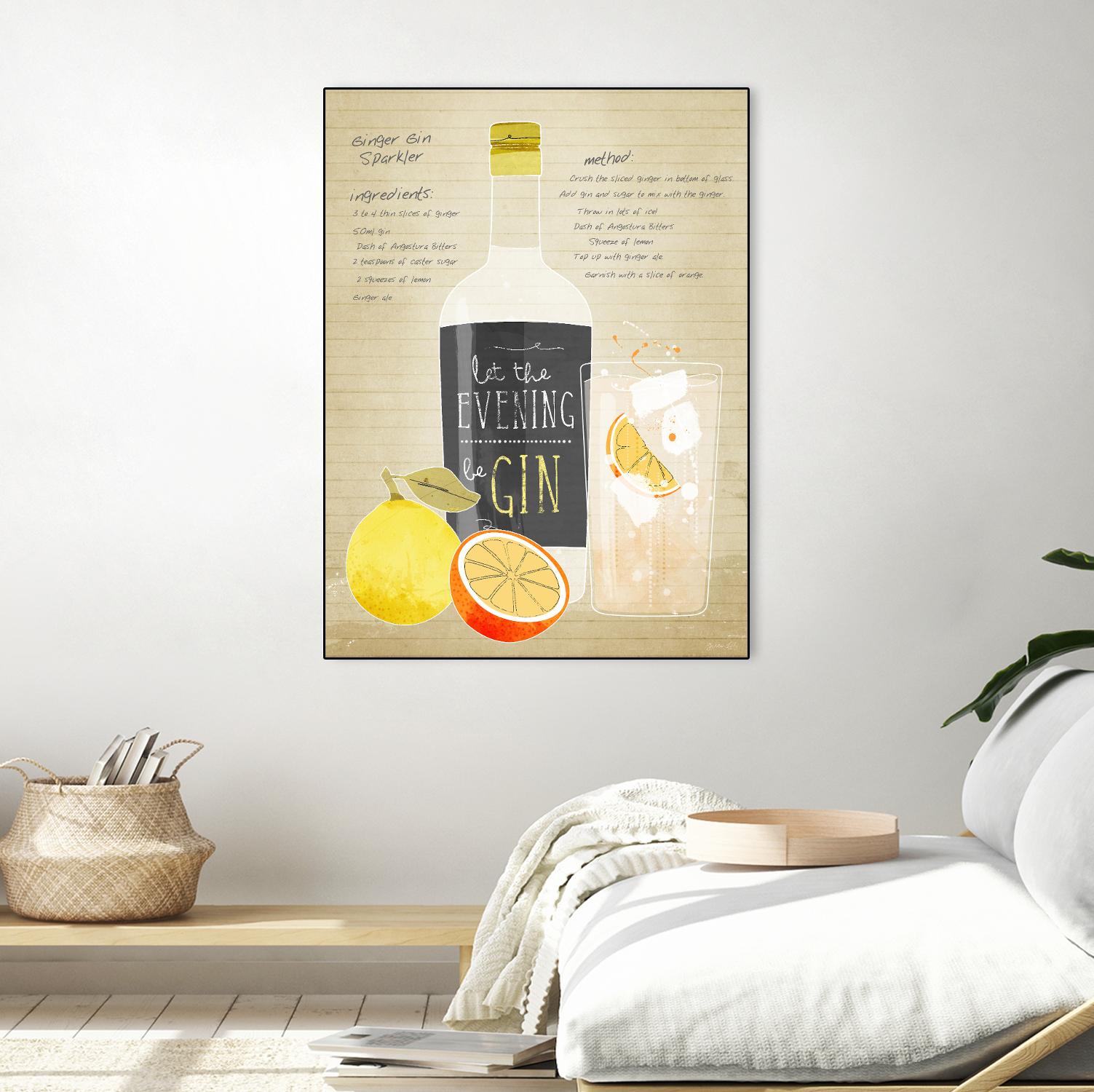 Ginger Gin Sparkler by Green Lili on GIANT ART - multicolor cuisine