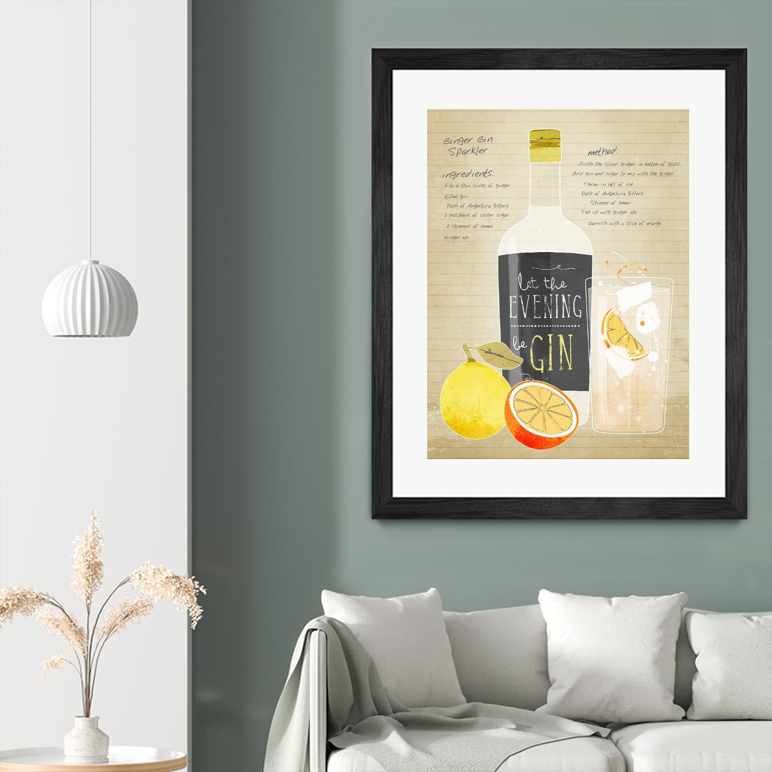 Ginger Gin Sparkler by Green Lili on GIANT ART - multicolor cuisine