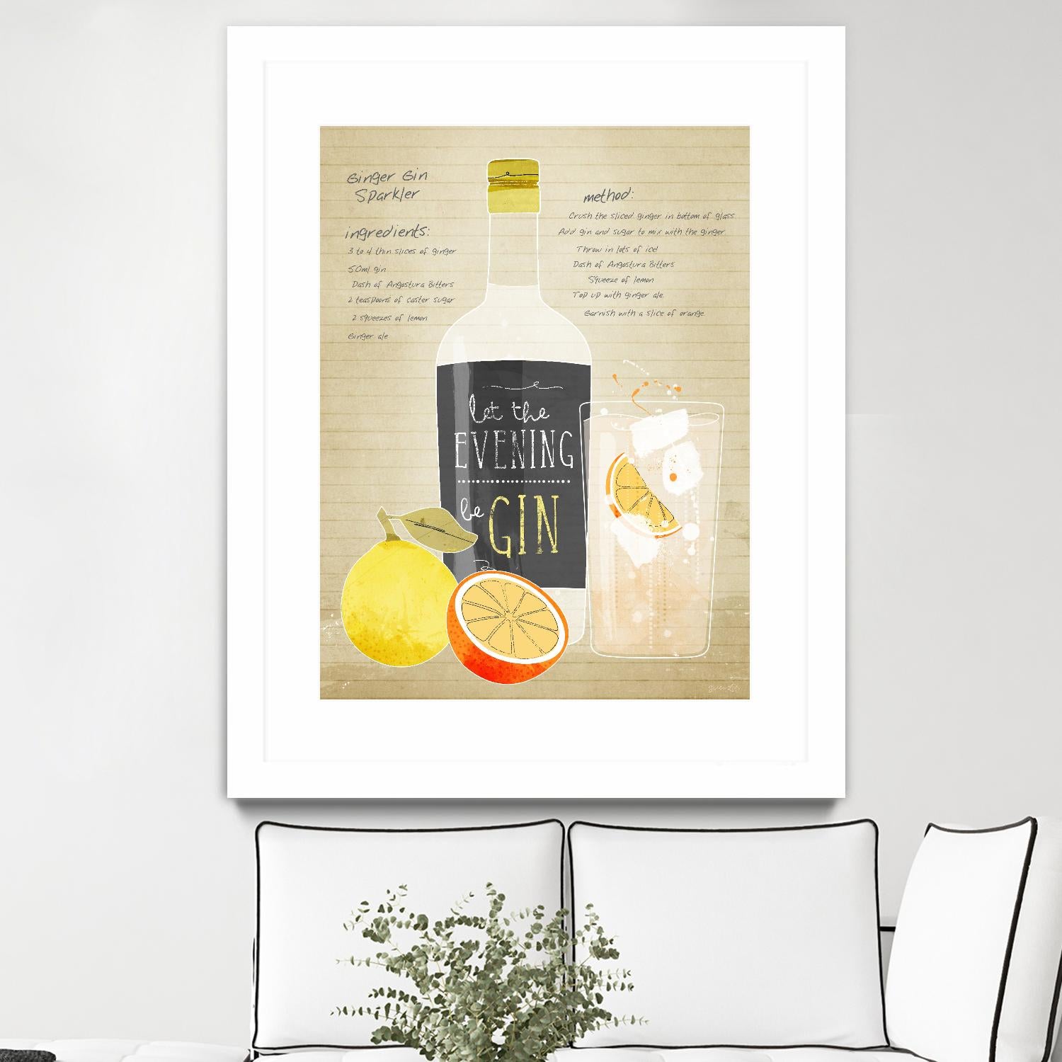 Ginger Gin Sparkler by Green Lili on GIANT ART - multicolor cuisine