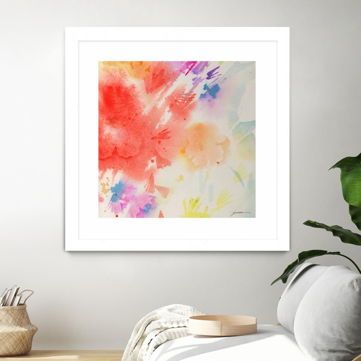 Summer Glory by Sheila Golden on GIANT ART - multicolor contemporary; abstracts; floral/still life