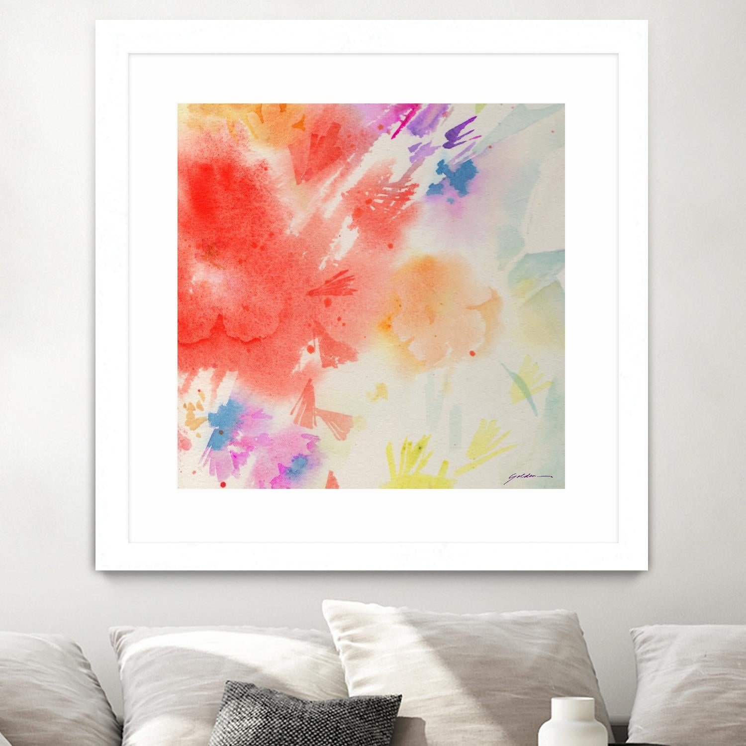 Summer Glory by Sheila Golden on GIANT ART - multicolor contemporary; abstracts; floral/still life
