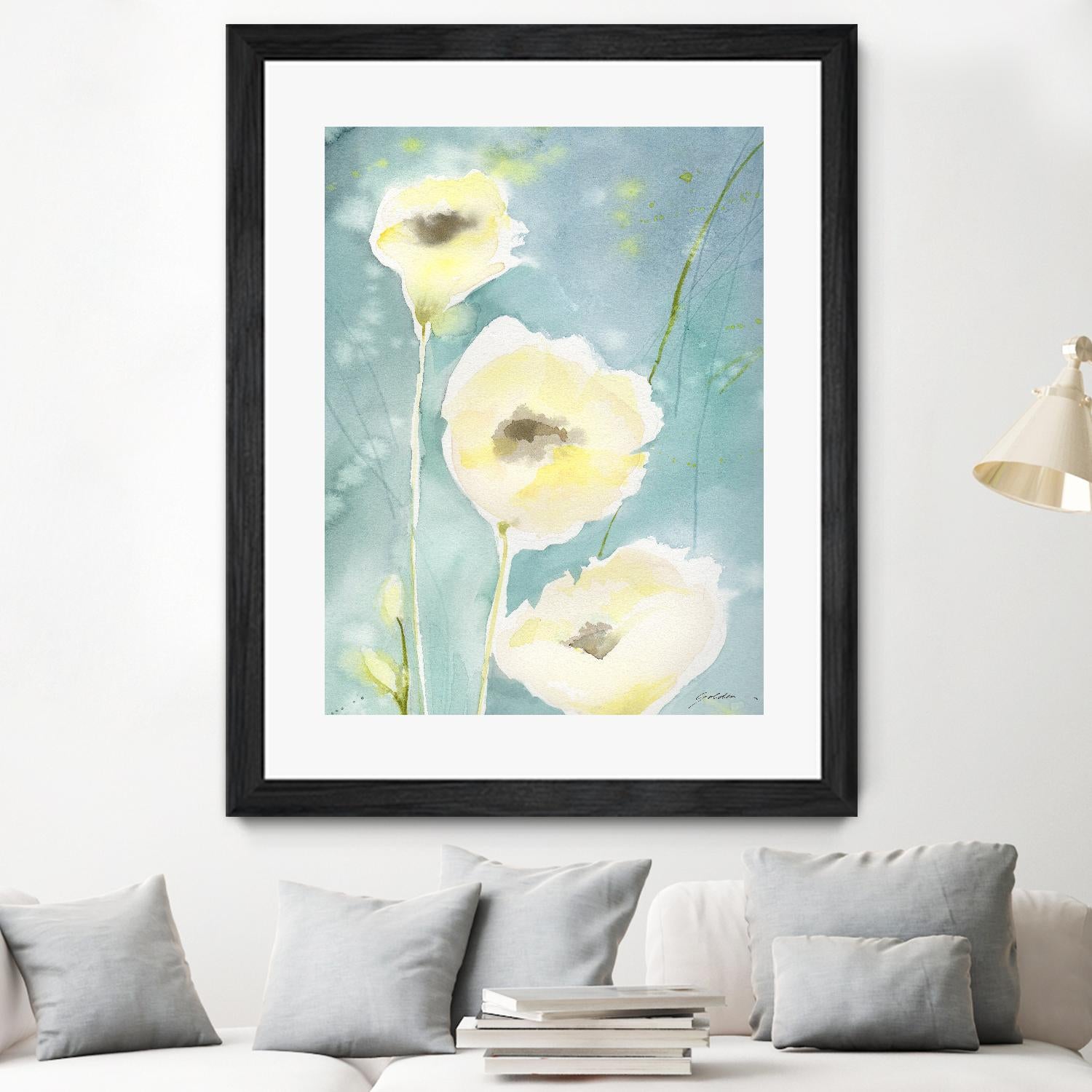 Teal Tones by Sheila Golden on GIANT ART - multicolor contemporary; floral/still life