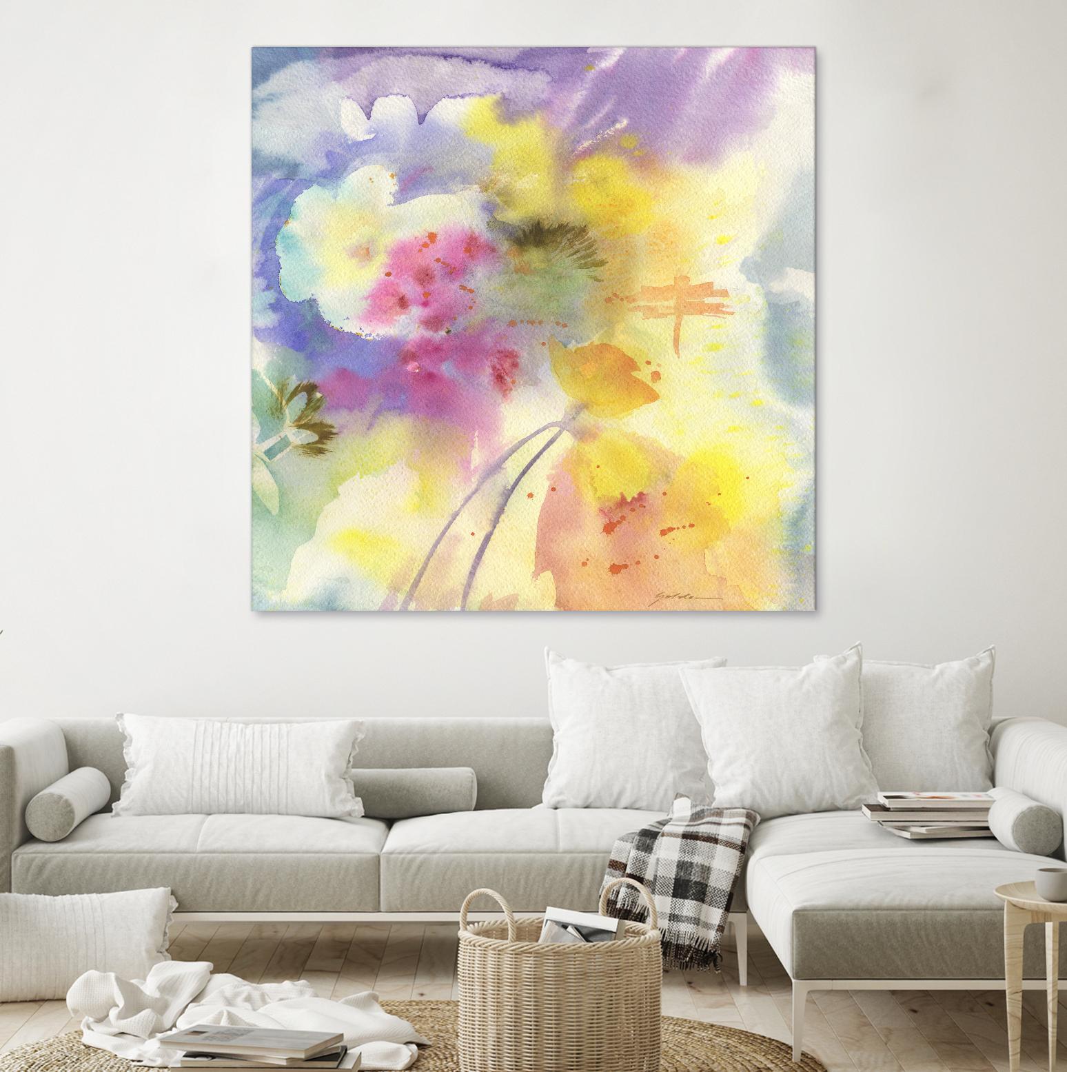 Dragonfly by Sheila Golden on GIANT ART - multicolor floral/still life; contemporary