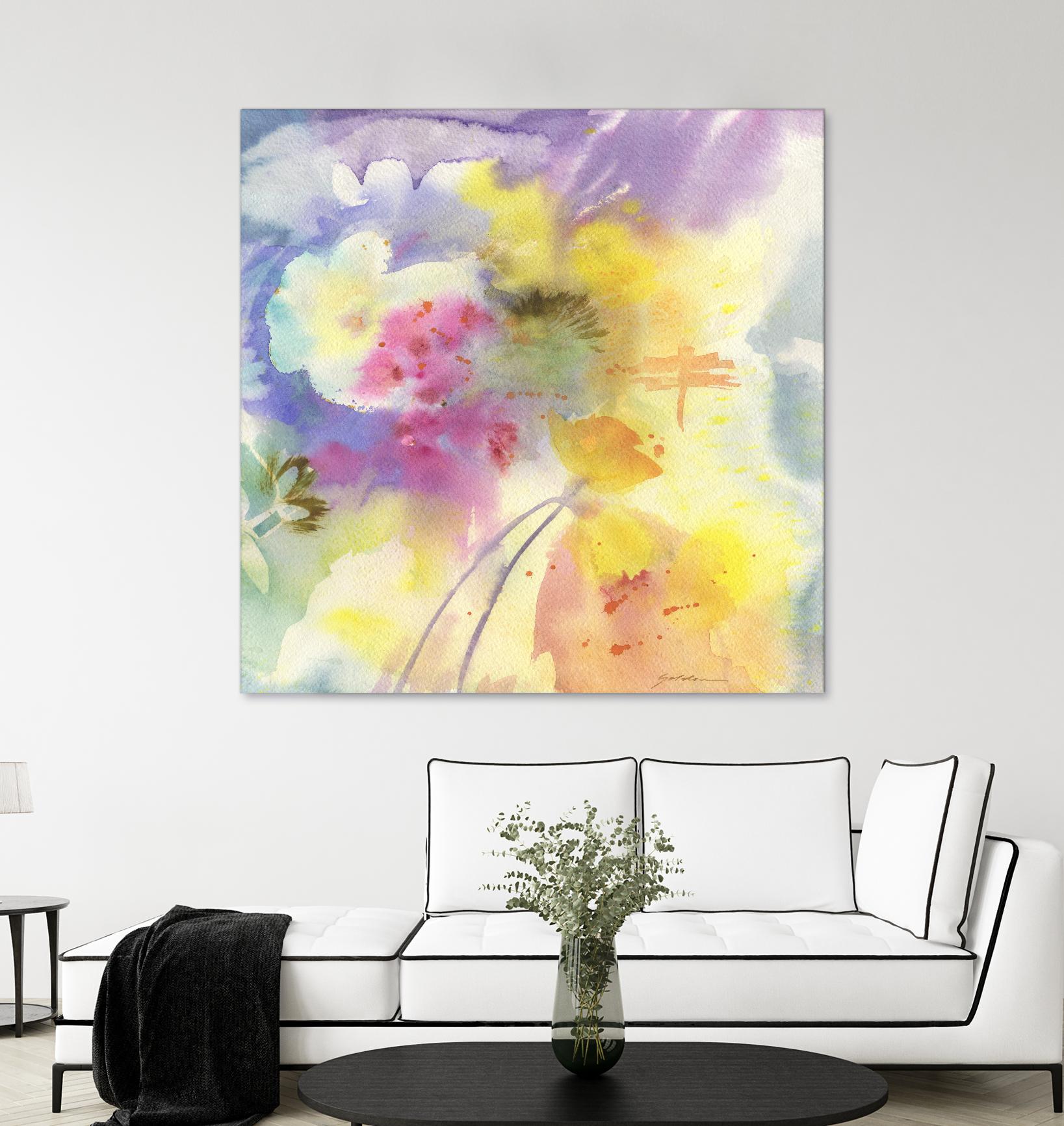 Dragonfly by Sheila Golden on GIANT ART - multicolor floral/still life; contemporary
