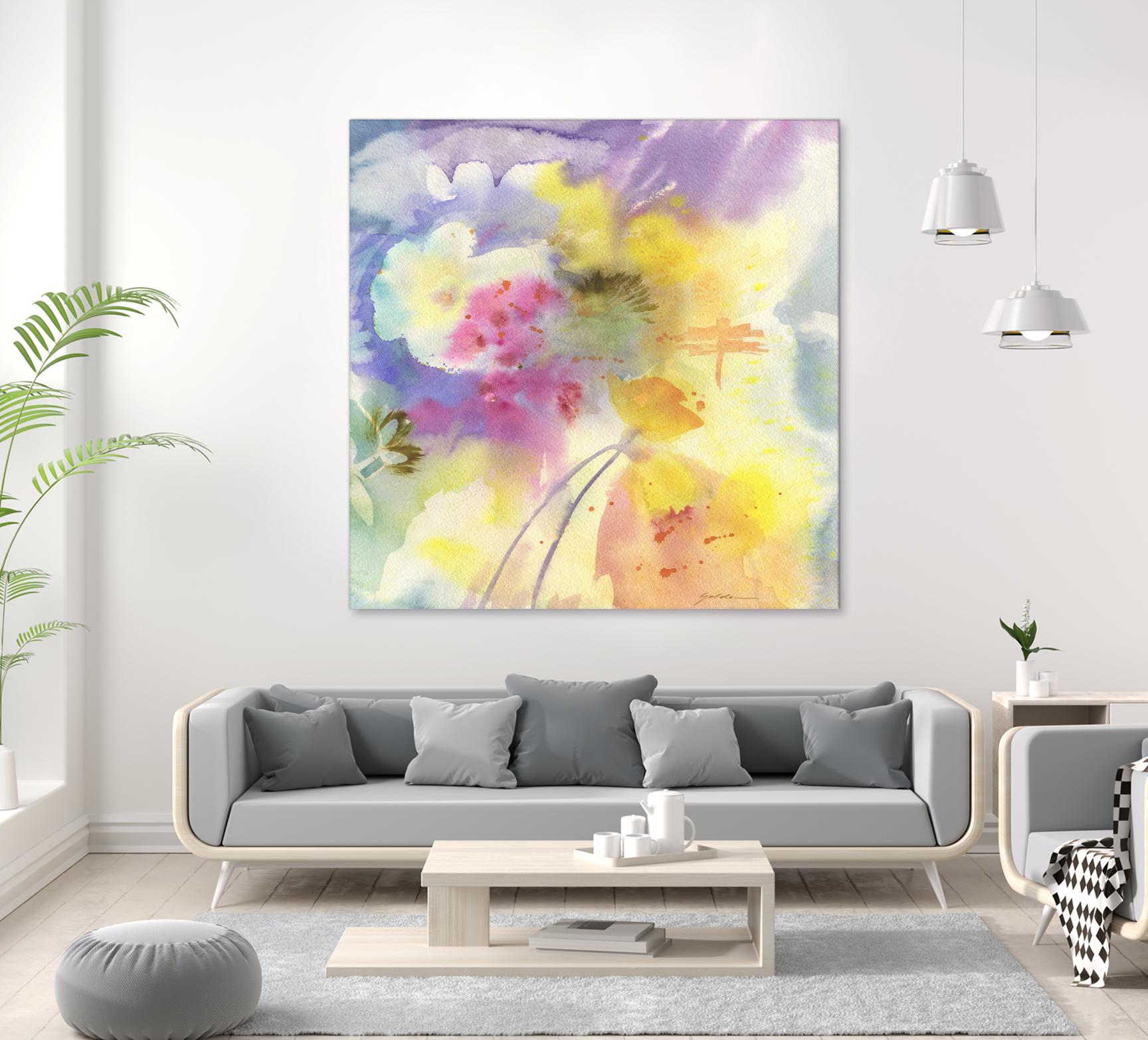 Dragonfly by Sheila Golden on GIANT ART - multicolor floral/still life; contemporary