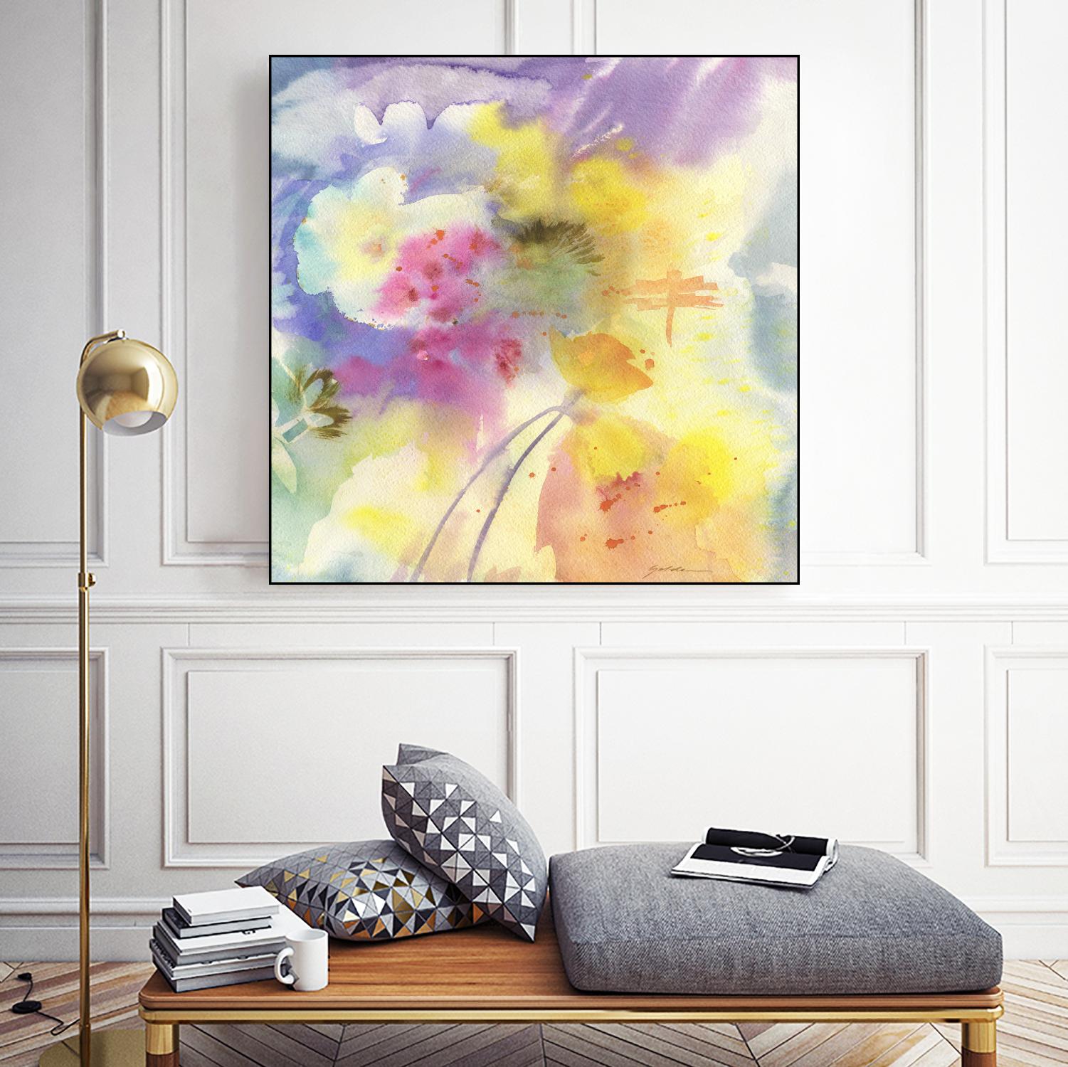 Dragonfly by Sheila Golden on GIANT ART - multicolor floral/still life; contemporary