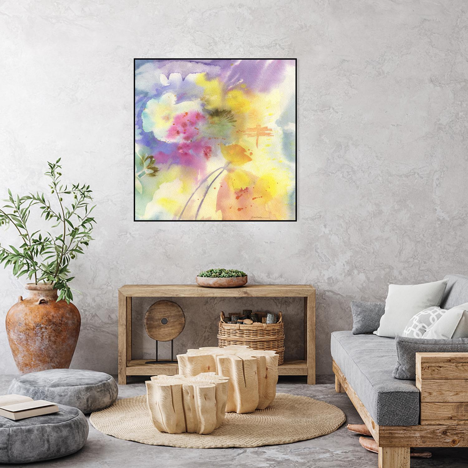 Dragonfly by Sheila Golden on GIANT ART - multicolor floral/still life; contemporary