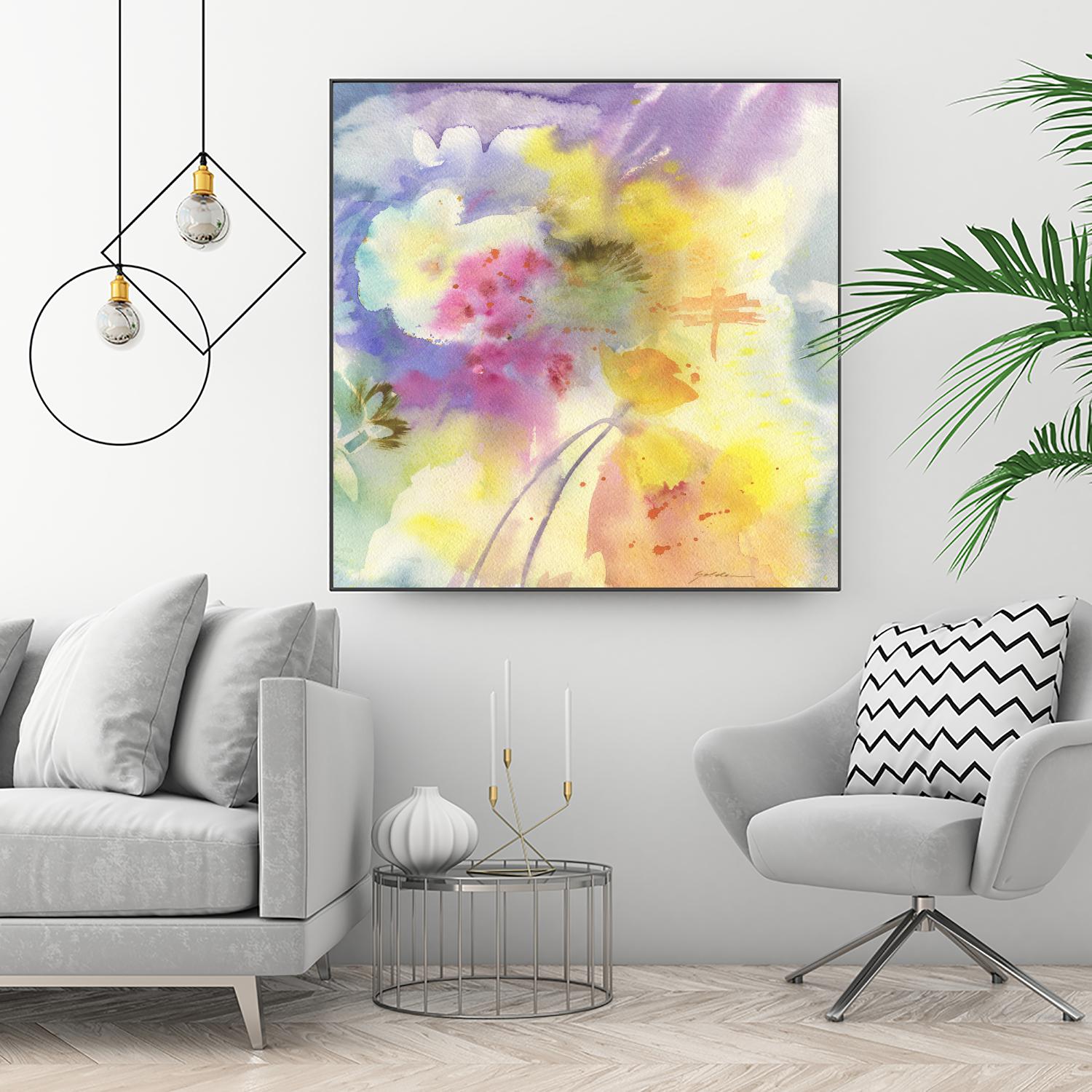 Dragonfly by Sheila Golden on GIANT ART - multicolor floral/still life; contemporary