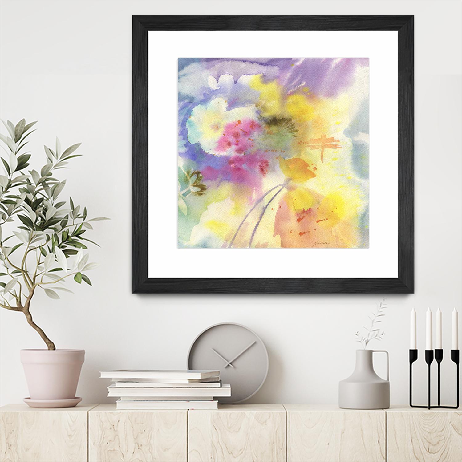 Dragonfly by Sheila Golden on GIANT ART - multicolor floral/still life; contemporary