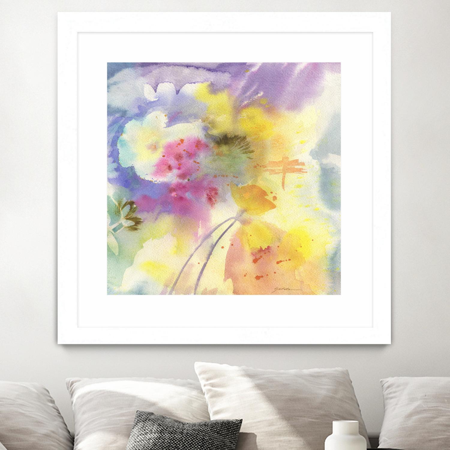 Dragonfly by Sheila Golden on GIANT ART - multicolor floral/still life; contemporary