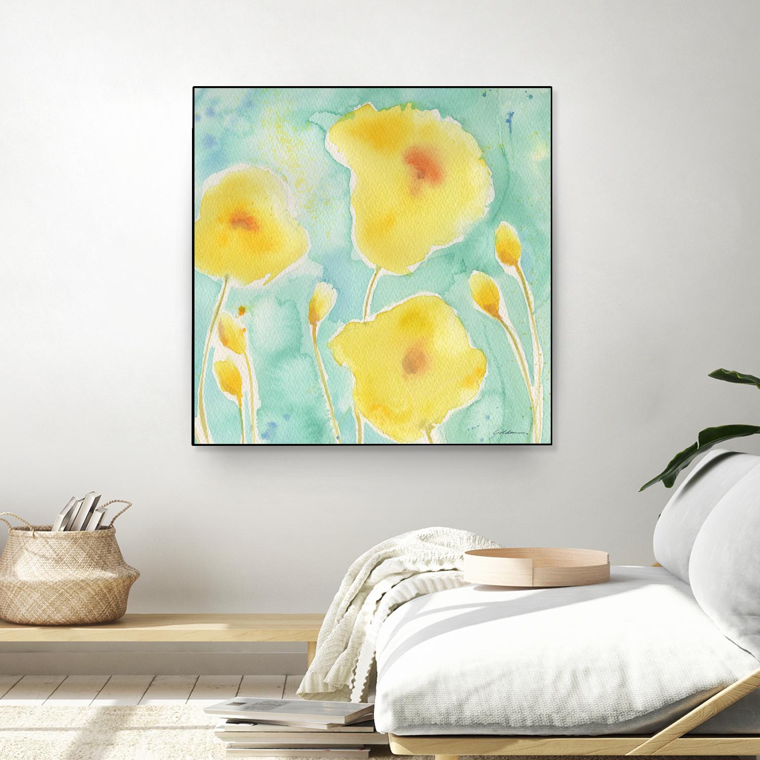 Summer Rain #3 by Sheila Golden on GIANT ART - multicolor floral/still life; contemporary