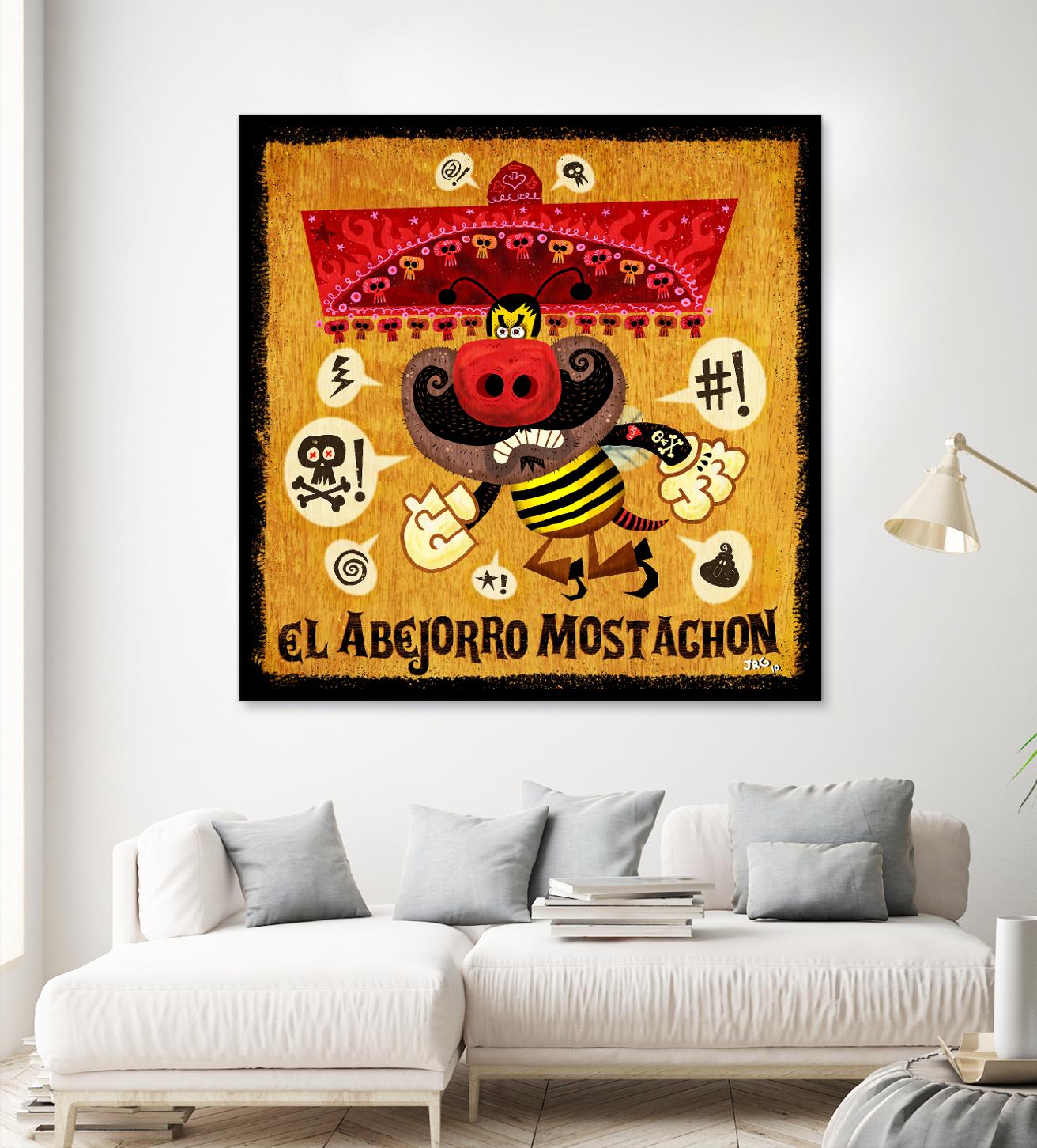 Abejorro Mostachon by Jorge R. Gutierrez on GIANT ART - multicolor ethnic; urban/pop surrealism