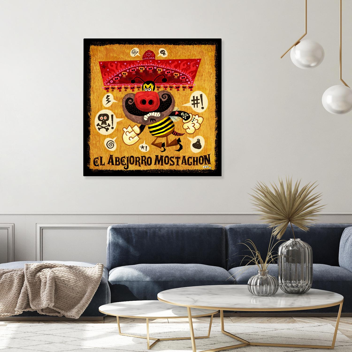 Abejorro Mostachon by Jorge R. Gutierrez on GIANT ART - multicolor ethnic; urban/pop surrealism