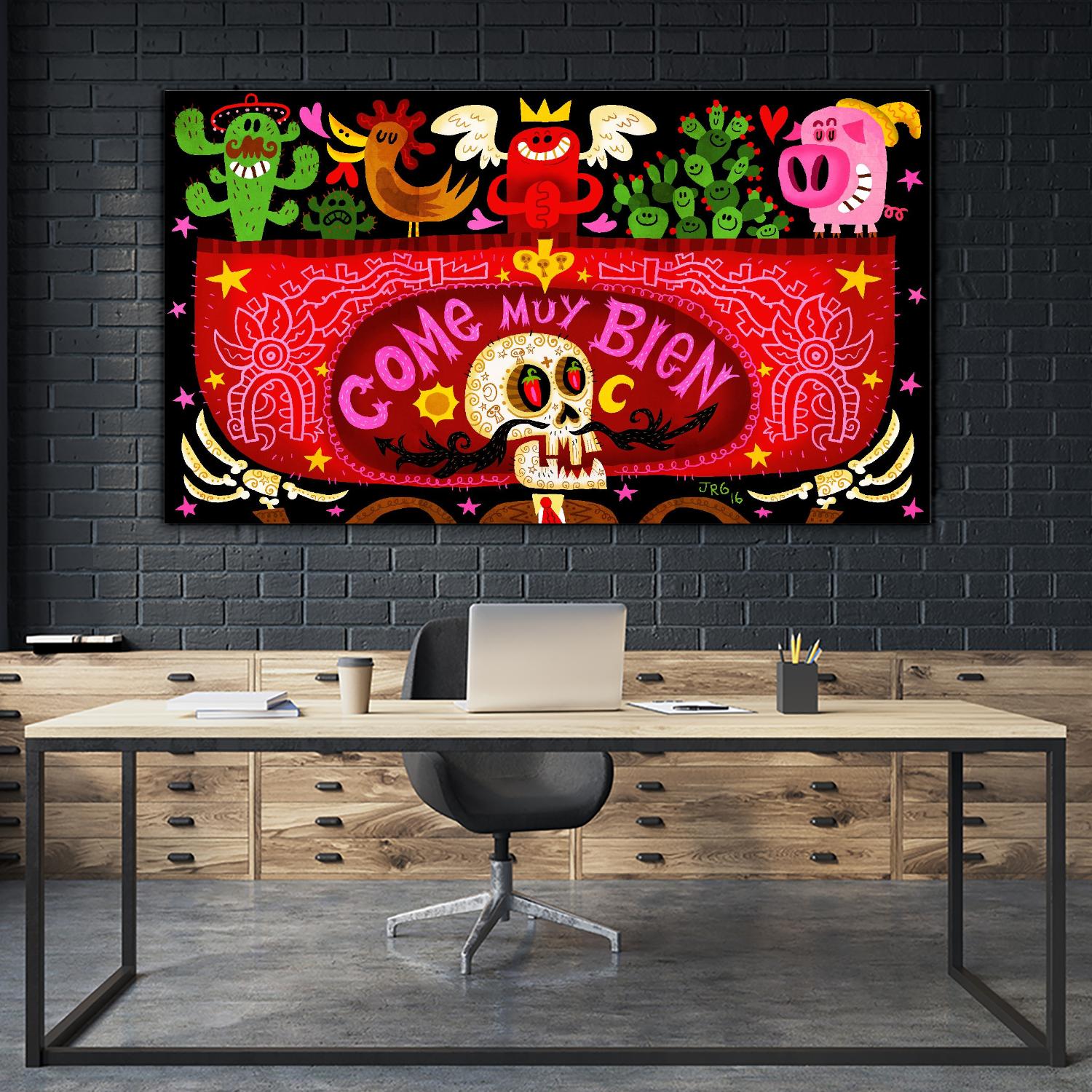Come Muy Bien by Jorge R. Gutierrez on GIANT ART - multicolor ethnic; urban/pop surrealism