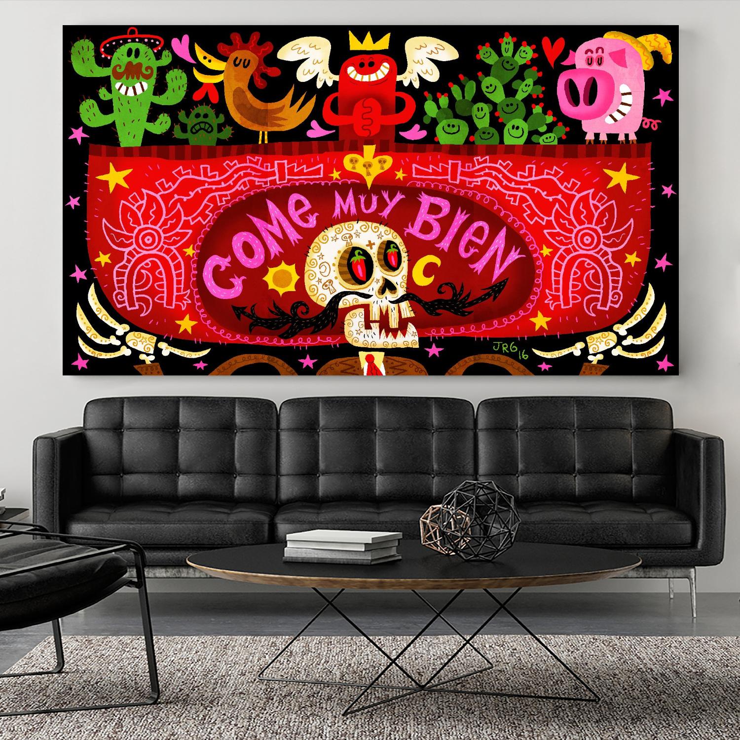 Come Muy Bien by Jorge R. Gutierrez on GIANT ART - multicolor ethnic; urban/pop surrealism