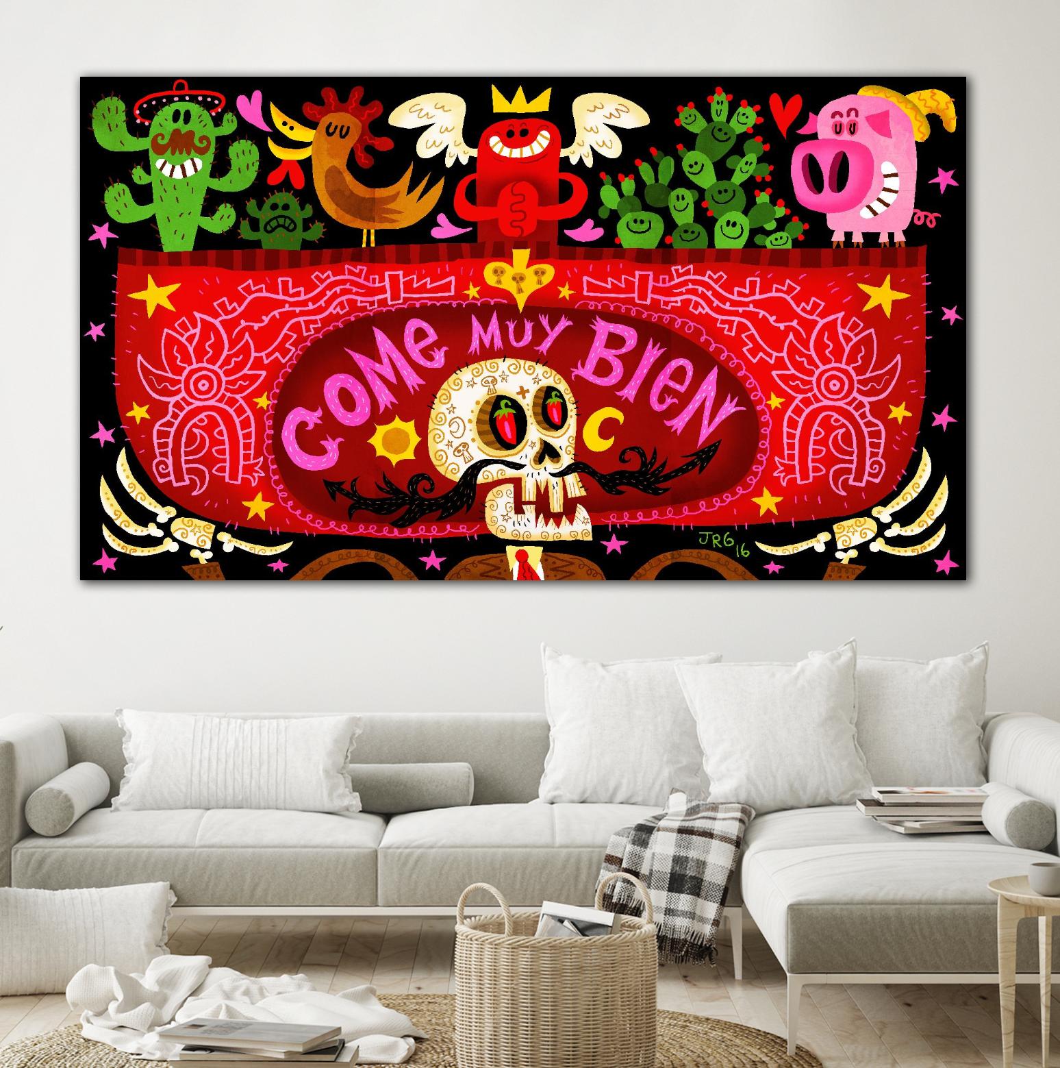 Come Muy Bien by Jorge R. Gutierrez on GIANT ART - multicolor ethnic; urban/pop surrealism